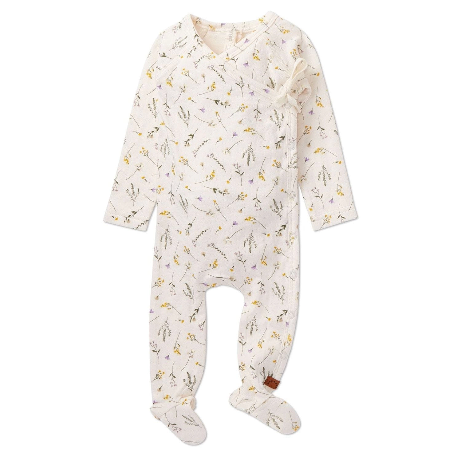 MeMoi 4 Piece Baby Girls "Pretty Petals" Rayon Blend Pointelle Footie Set
