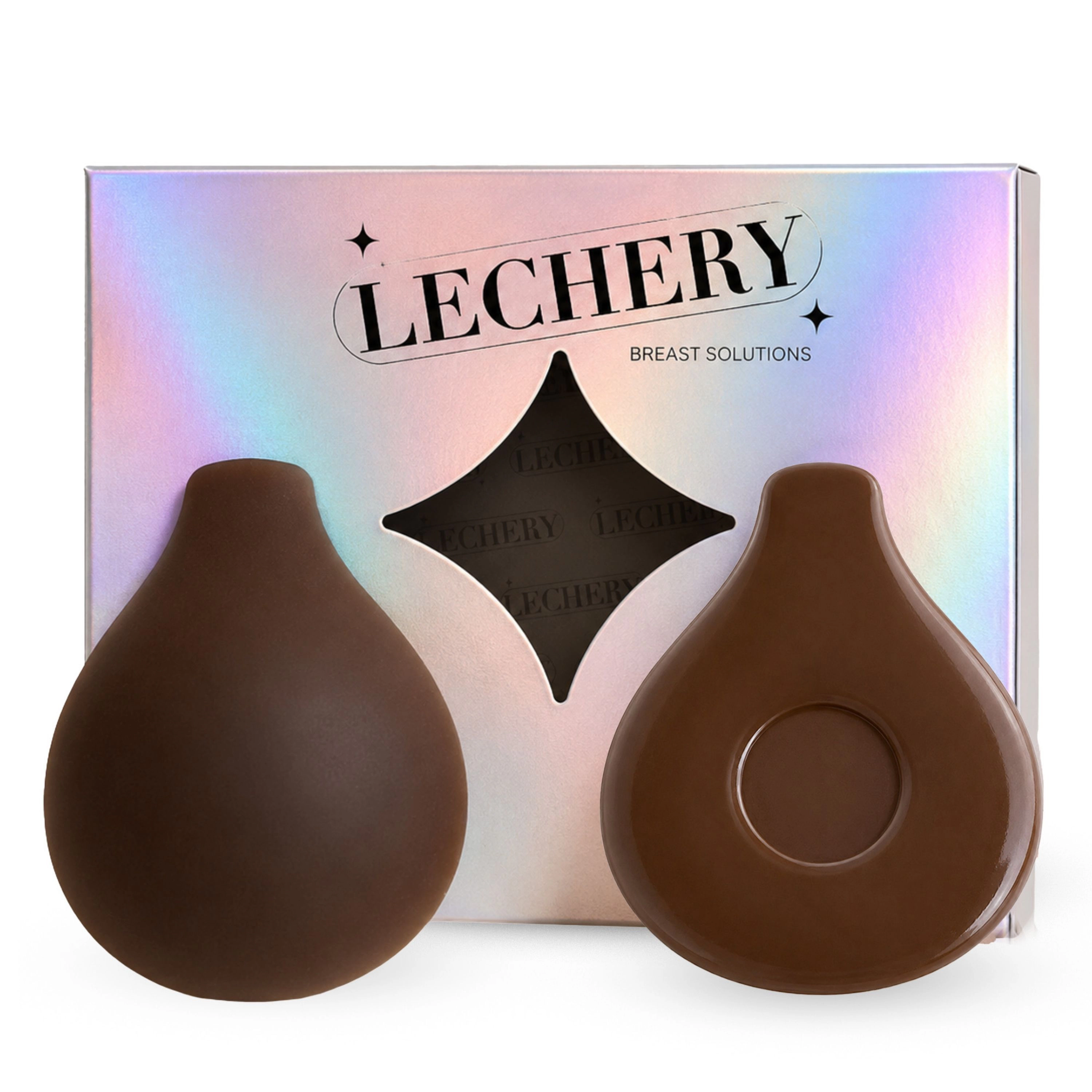 LECHERY Women's Edgestick Push Up Nipple Covers Reusable Sticky Silicone Adhesive Pasties