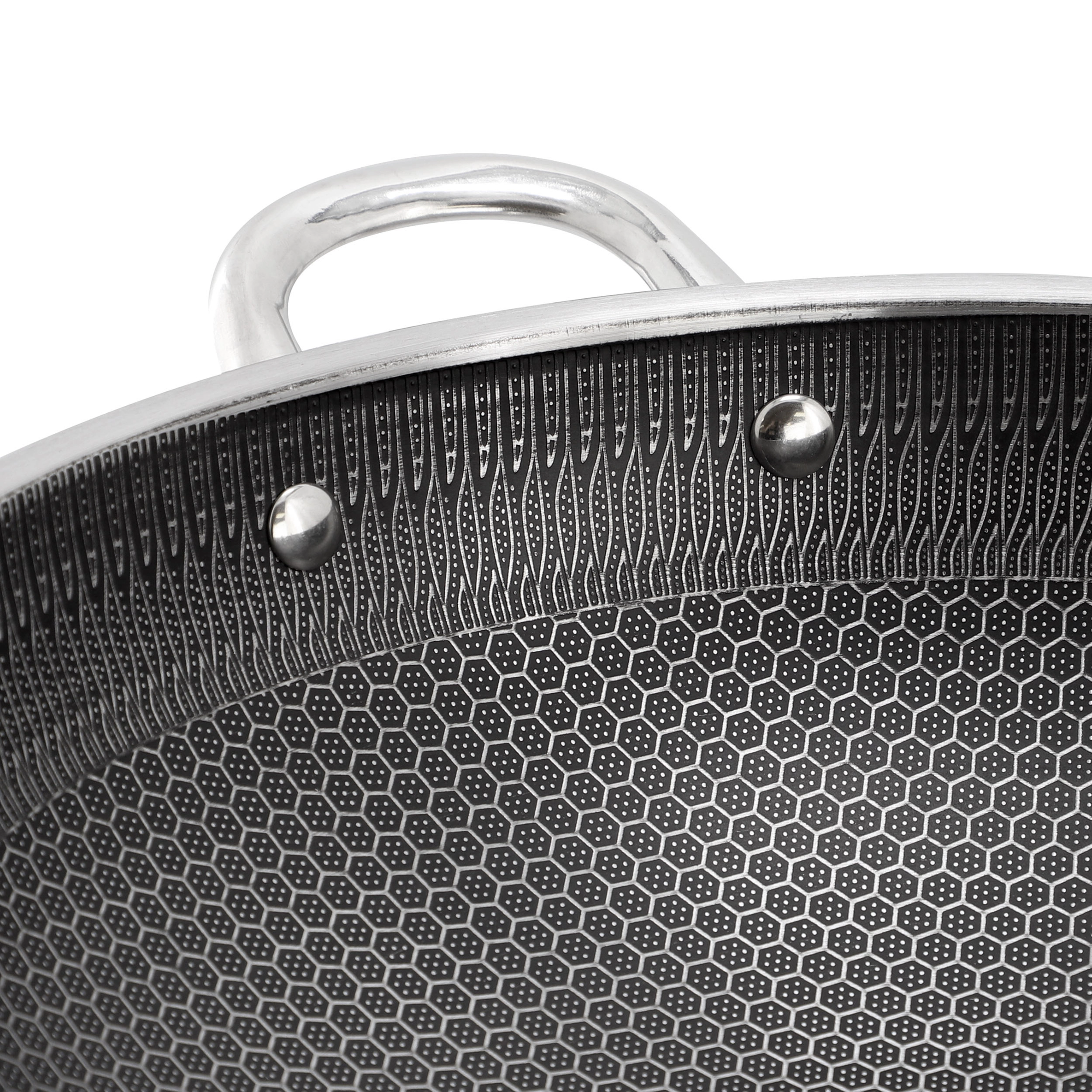Gibson Home Stargaze 14in Embossed Interior Stainless Steel Wok