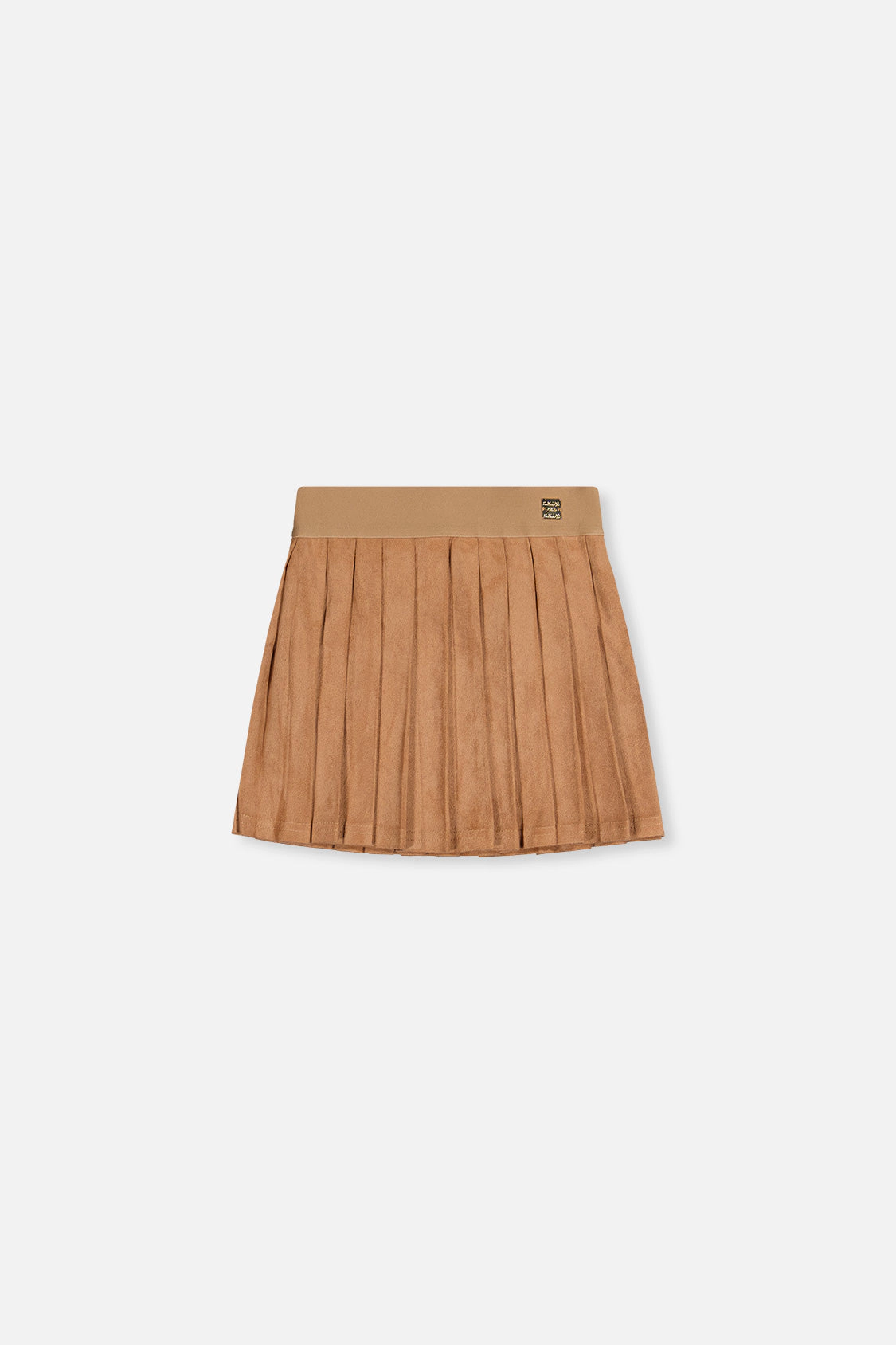 Deux par Girls Knife-Pleated Suede Skirt