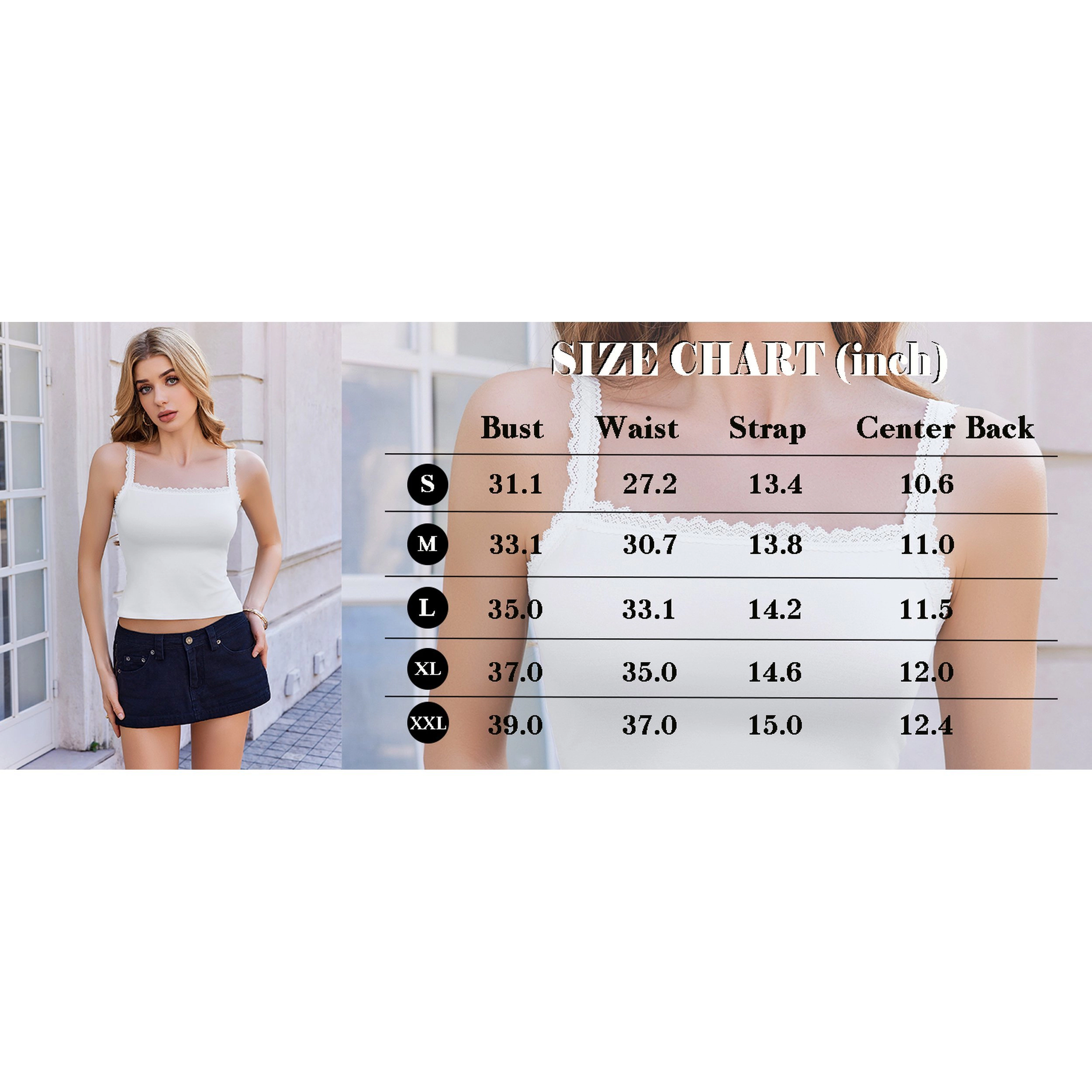Avidlove Women's Lace V Neck Adjustable Strap Crop Camisole Bralette