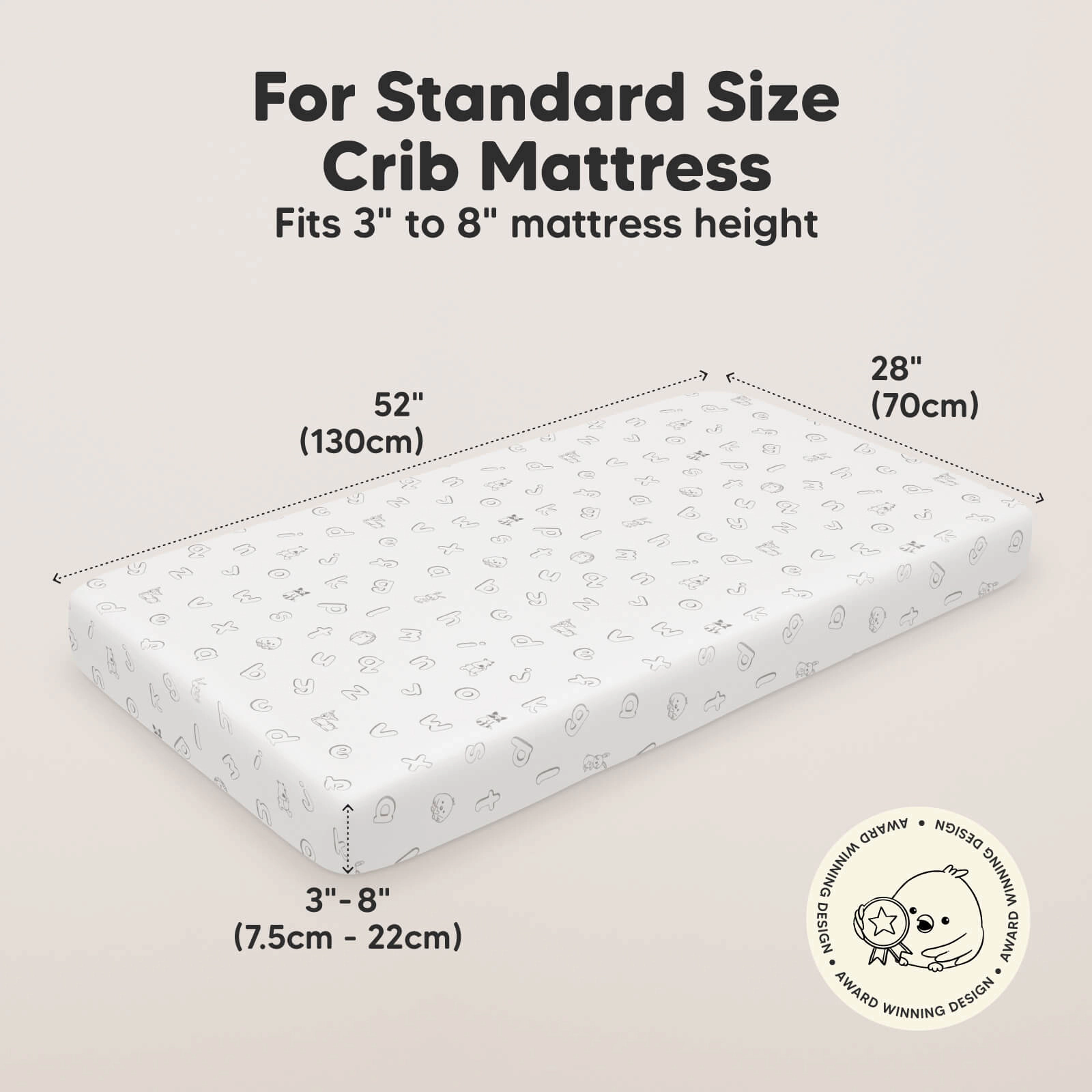 KeaBabies Soothe Fitted Crib Sheet