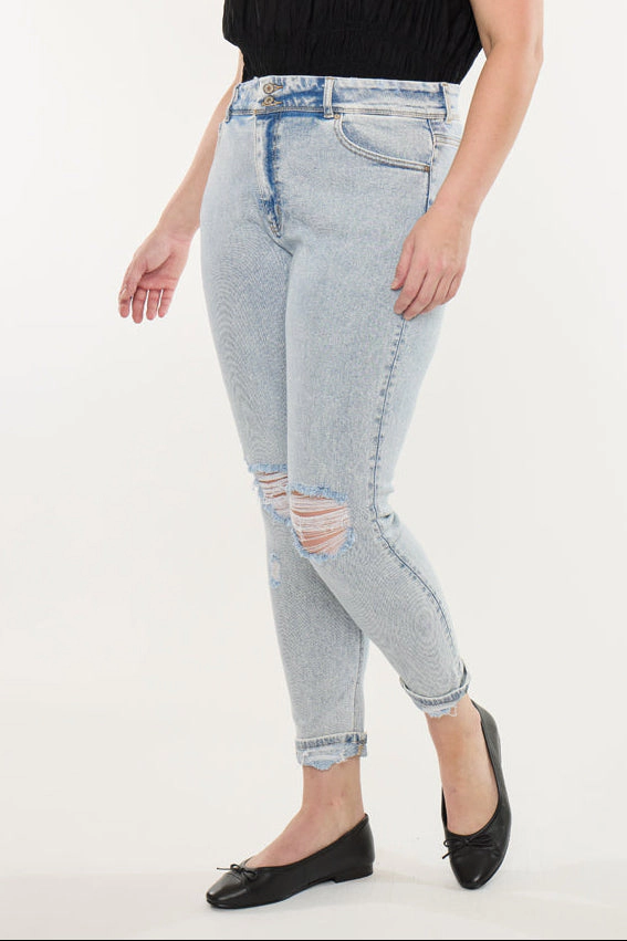 Kancan Women's Plus High Rise Ankle Skinny Jeans Kendall