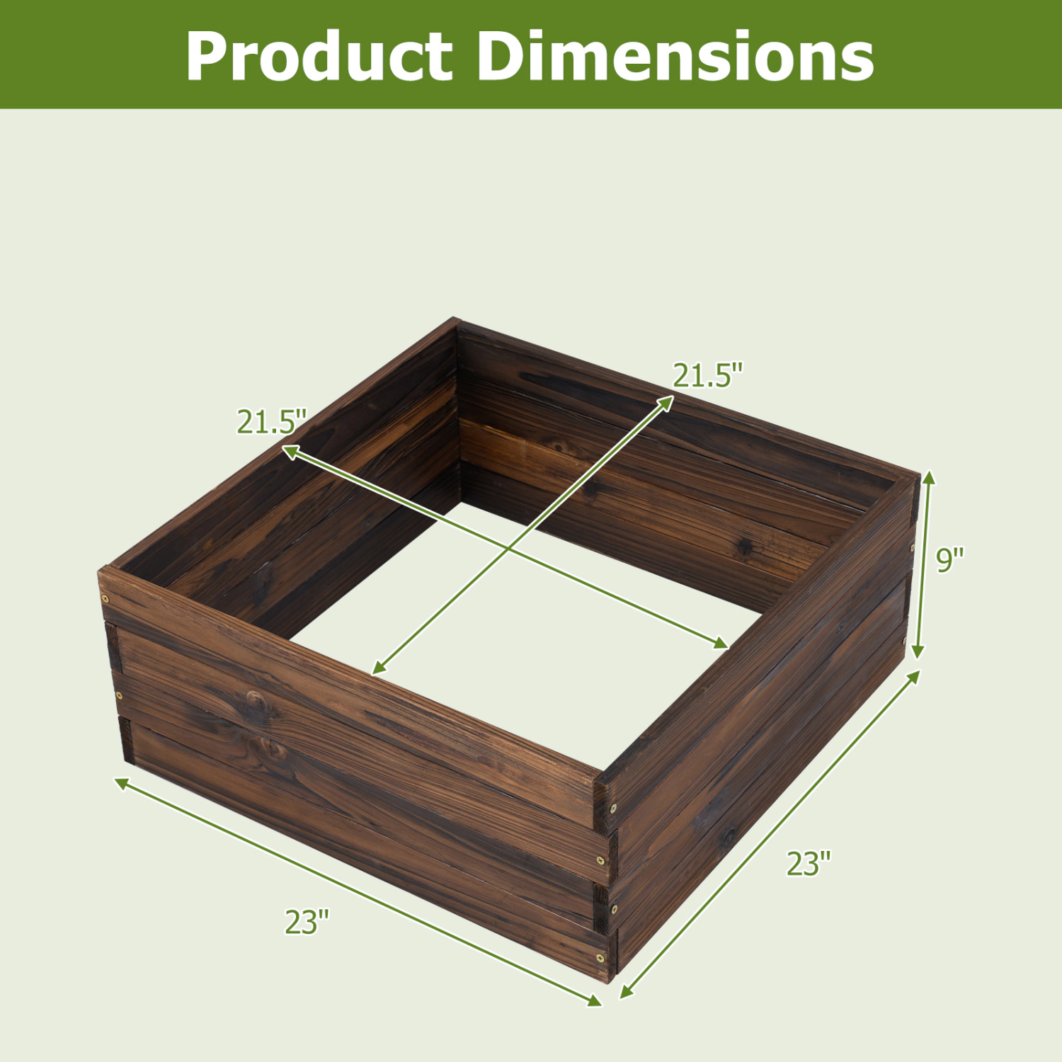 Hivvago Raised Garden Bed for Flowers and Vegetables