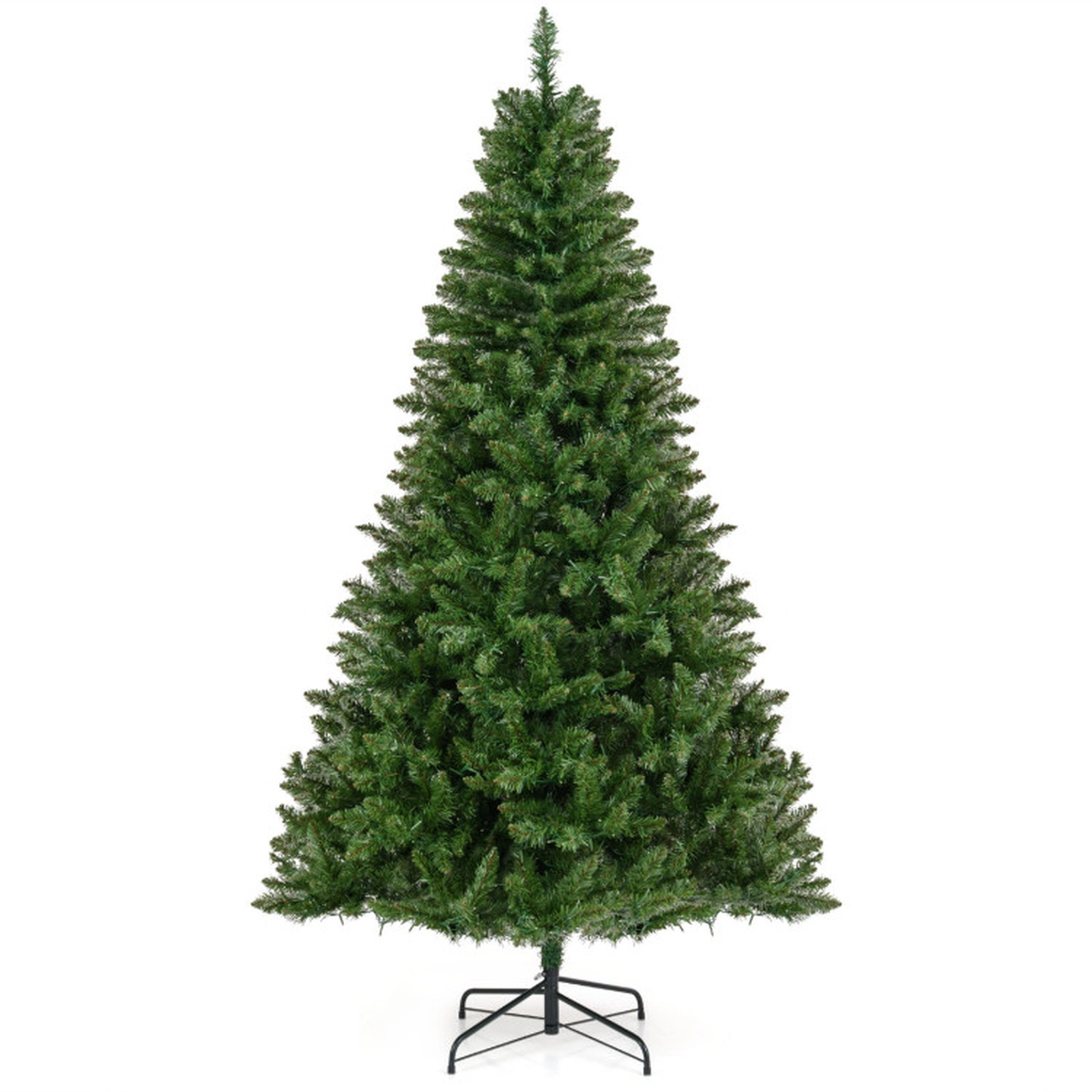 SUGIFT 7-ft Green Pre-Lit Artificial Christmas Tree with 1000 Warm White LEDs 990 Tips and Memory Function