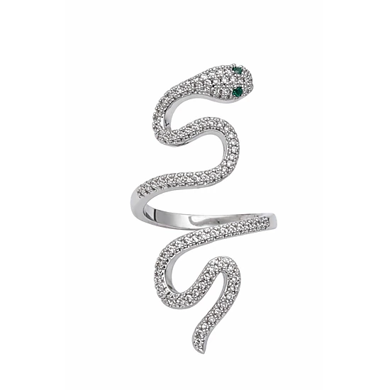AGP Paris Women's Pave Snake Coiled Ring