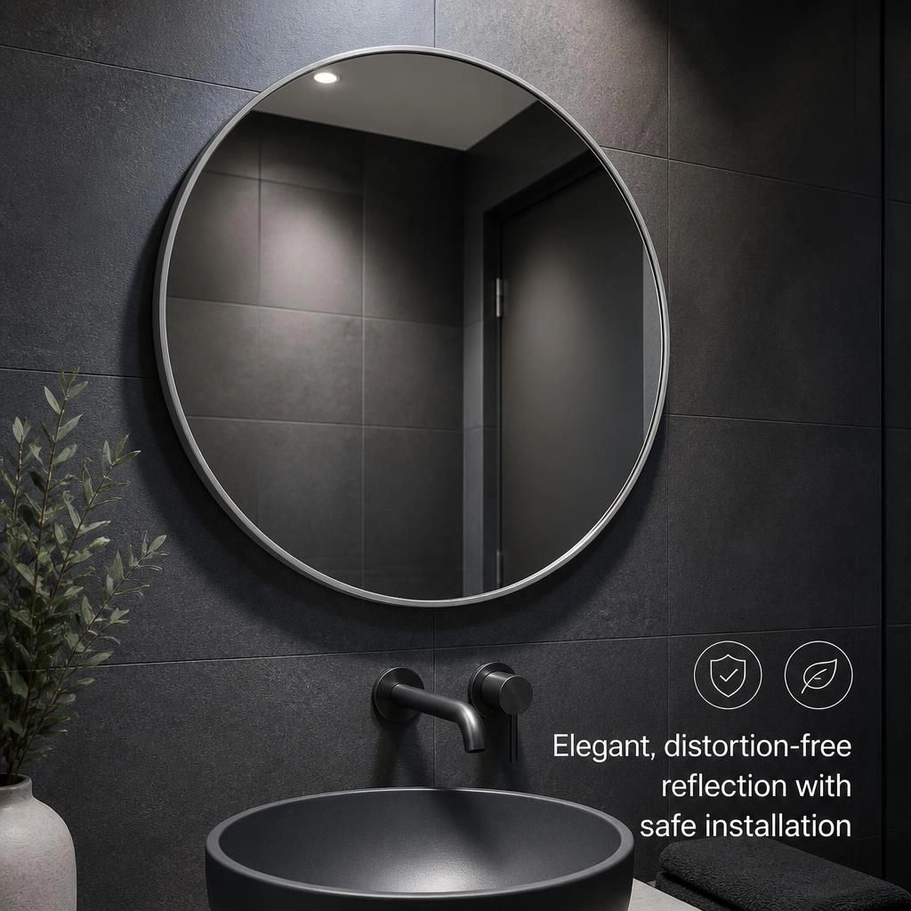 ELEMENT ACE 36 Inch Round Framed Bathroom Mirror