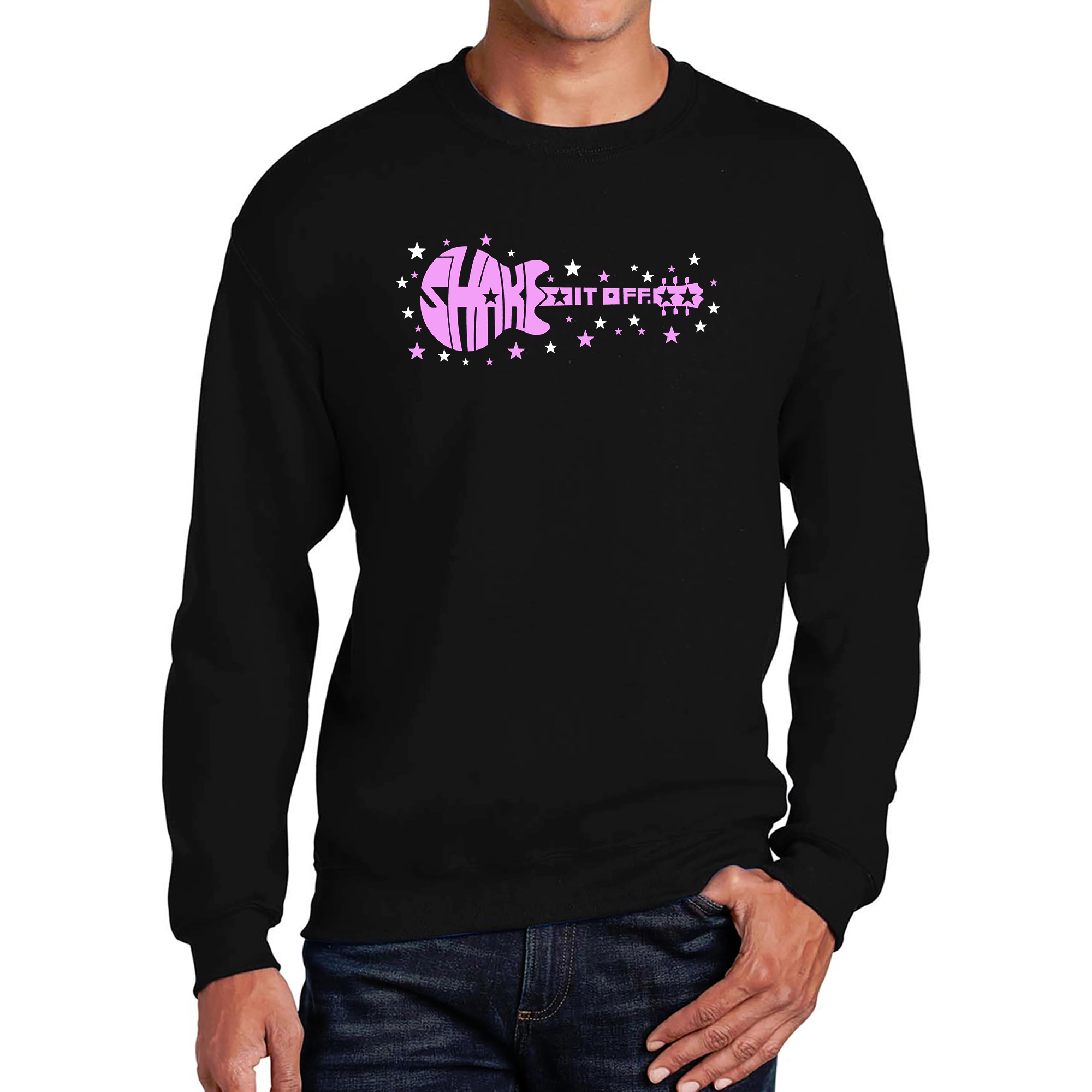 LA Pop Art Shake it Off - Men's Word Crew Sweatshirt