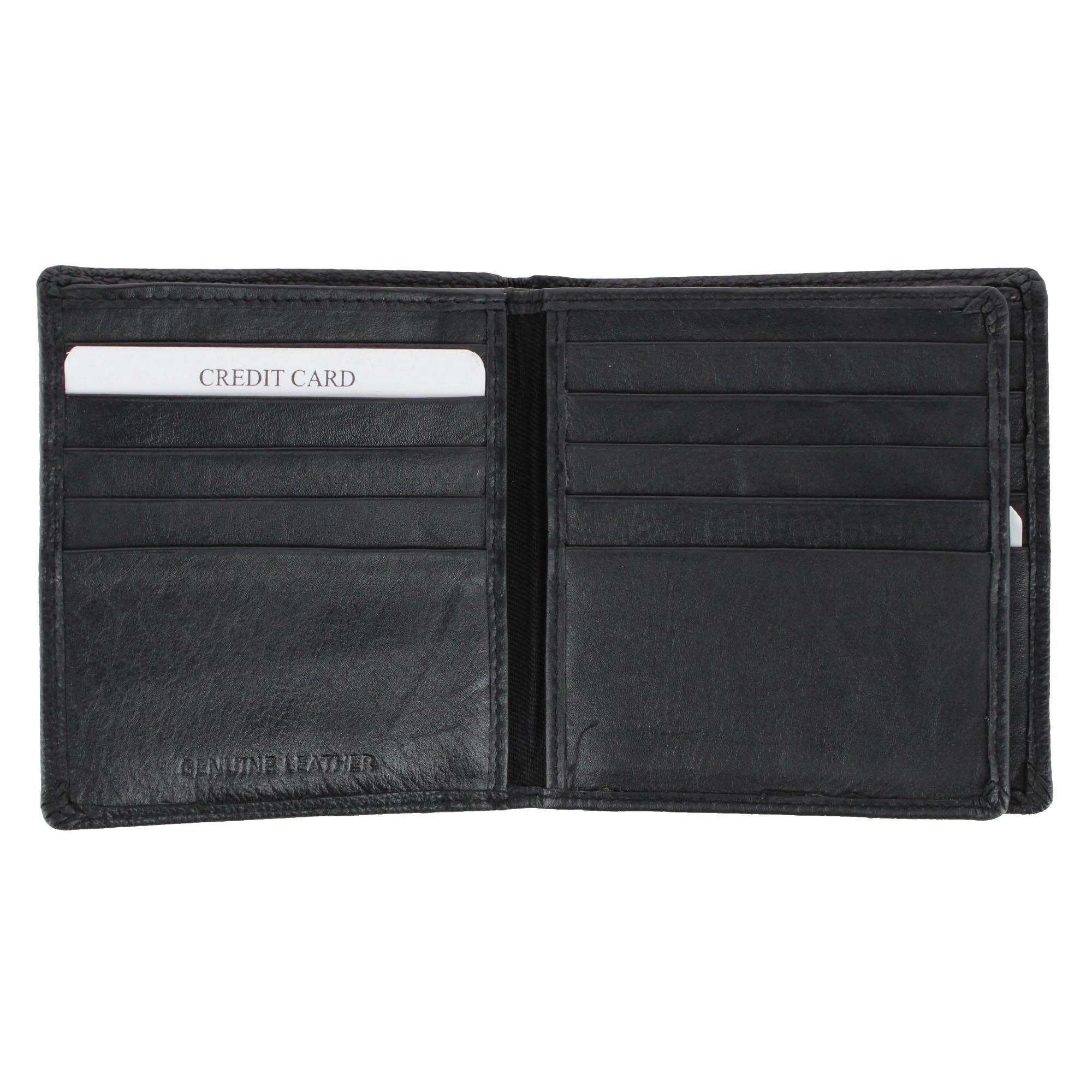 CTM Men's Napa Leather RFID Hipster Wallet with Middle Flap