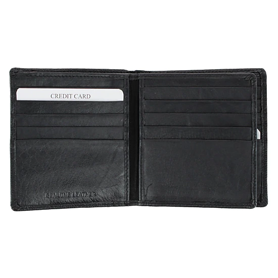 CTM® Men's Napa Leather RFID Hipster Wallet with Middle Flap