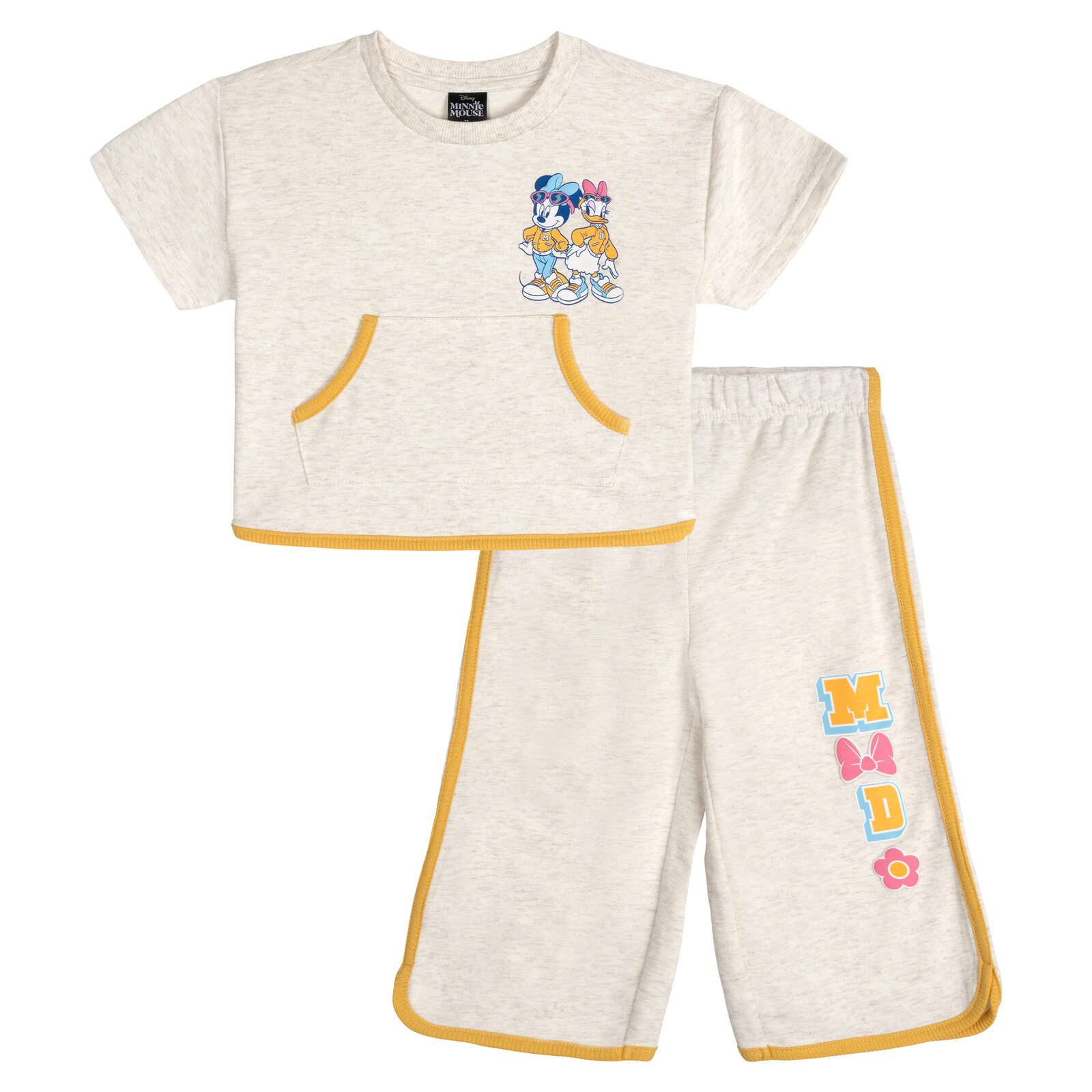 Disney Minnie Mouse Girls' Varsity 2-Piece Tee and Pants Set