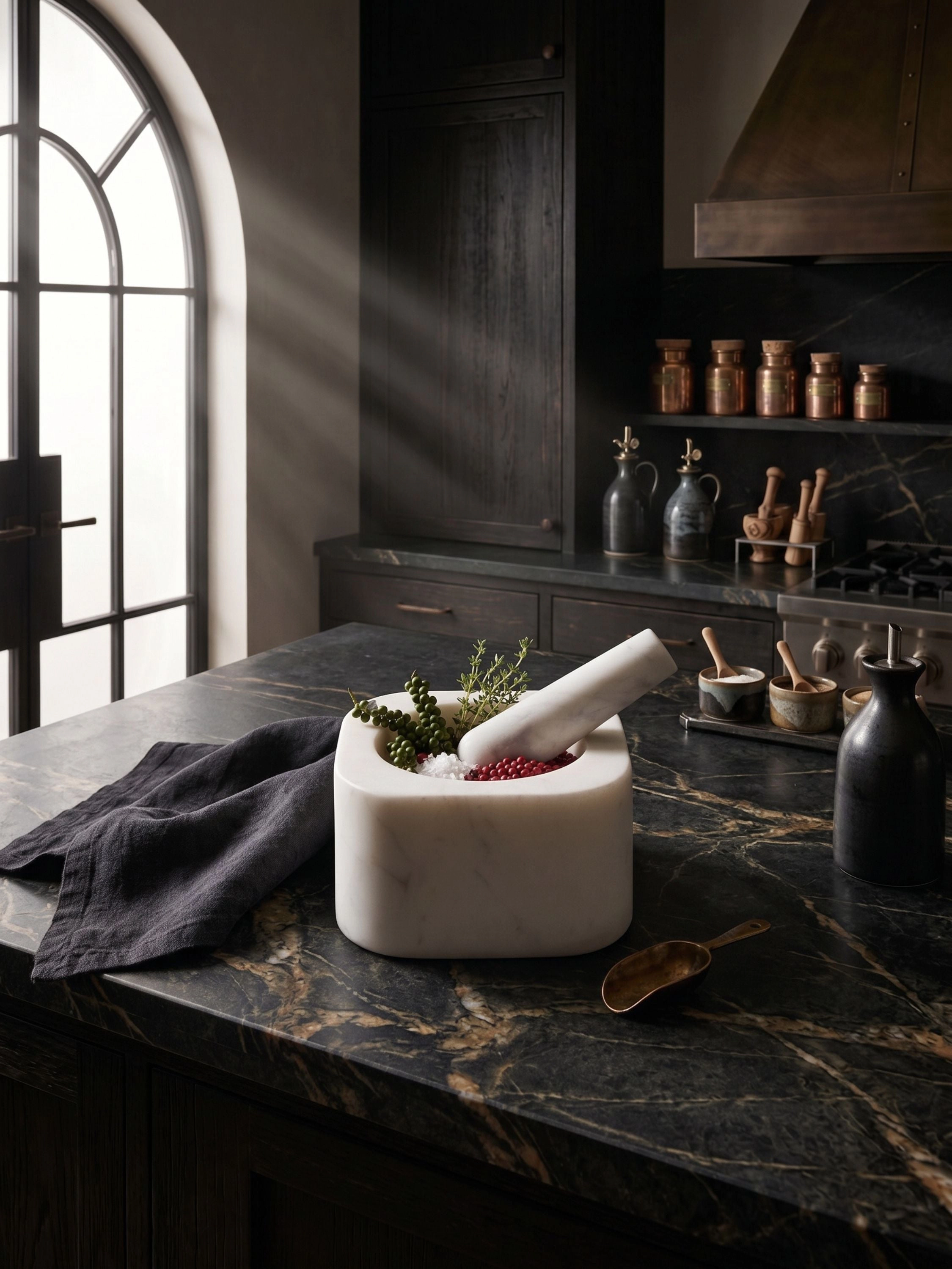 GAURI KOHLI Noble Marble Mortar and Pestle