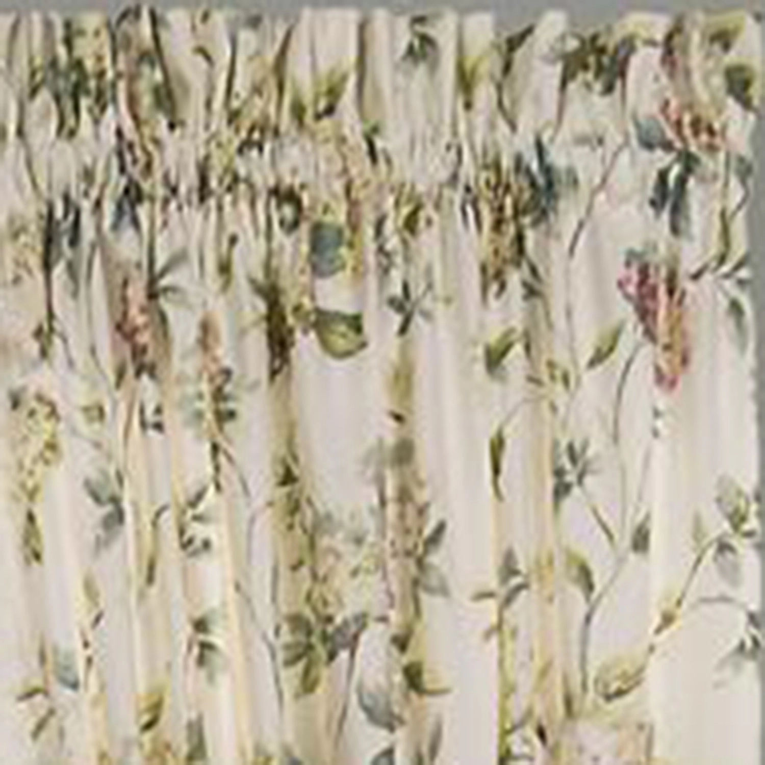 Ellis Curtain Abigail 100 Percent High Quality 2-Piece Window Rod Pocket Panel Pairs With 2 Tie Backs 90x63" Multicolor