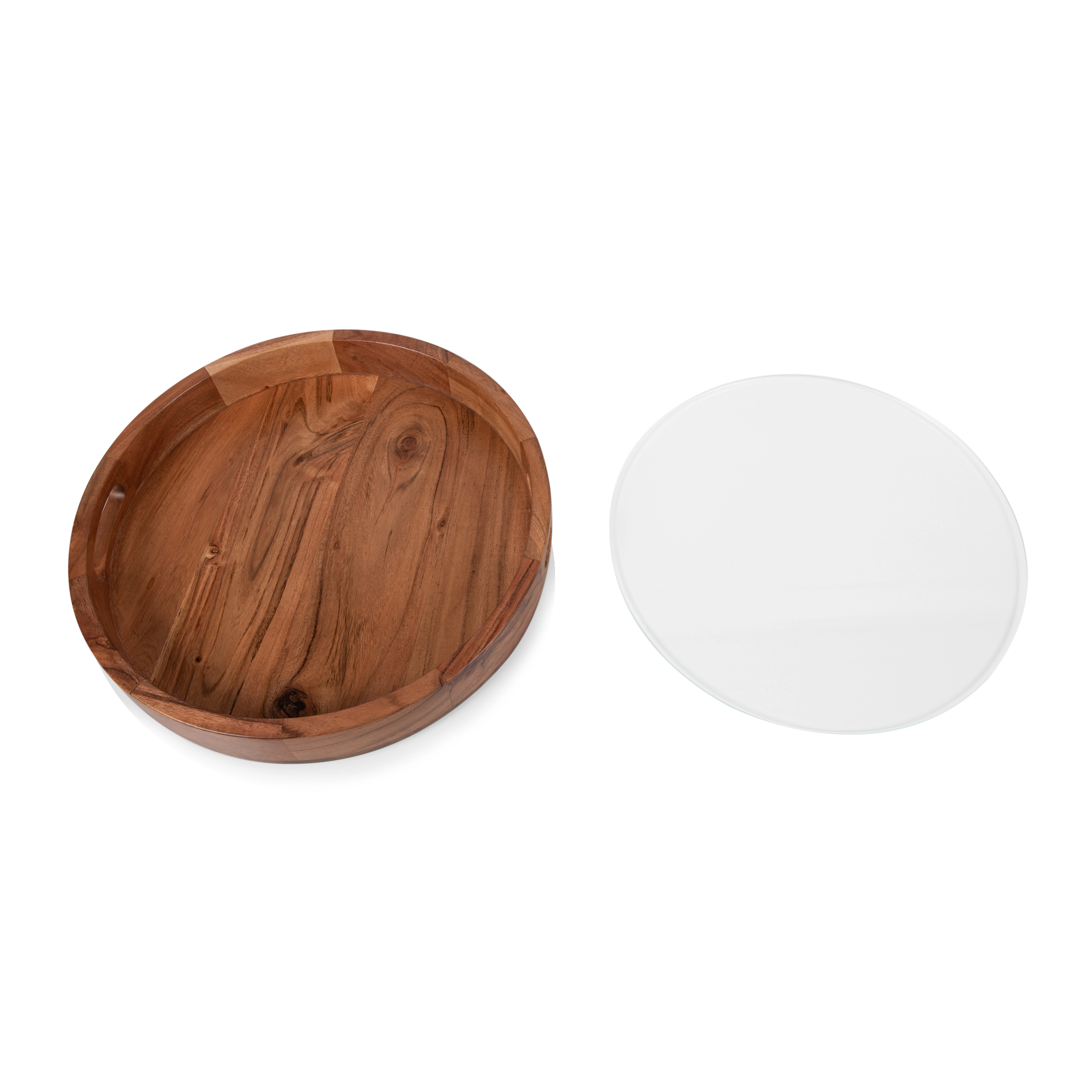 TOSCANA Barista Serving Tray with Glass Insert