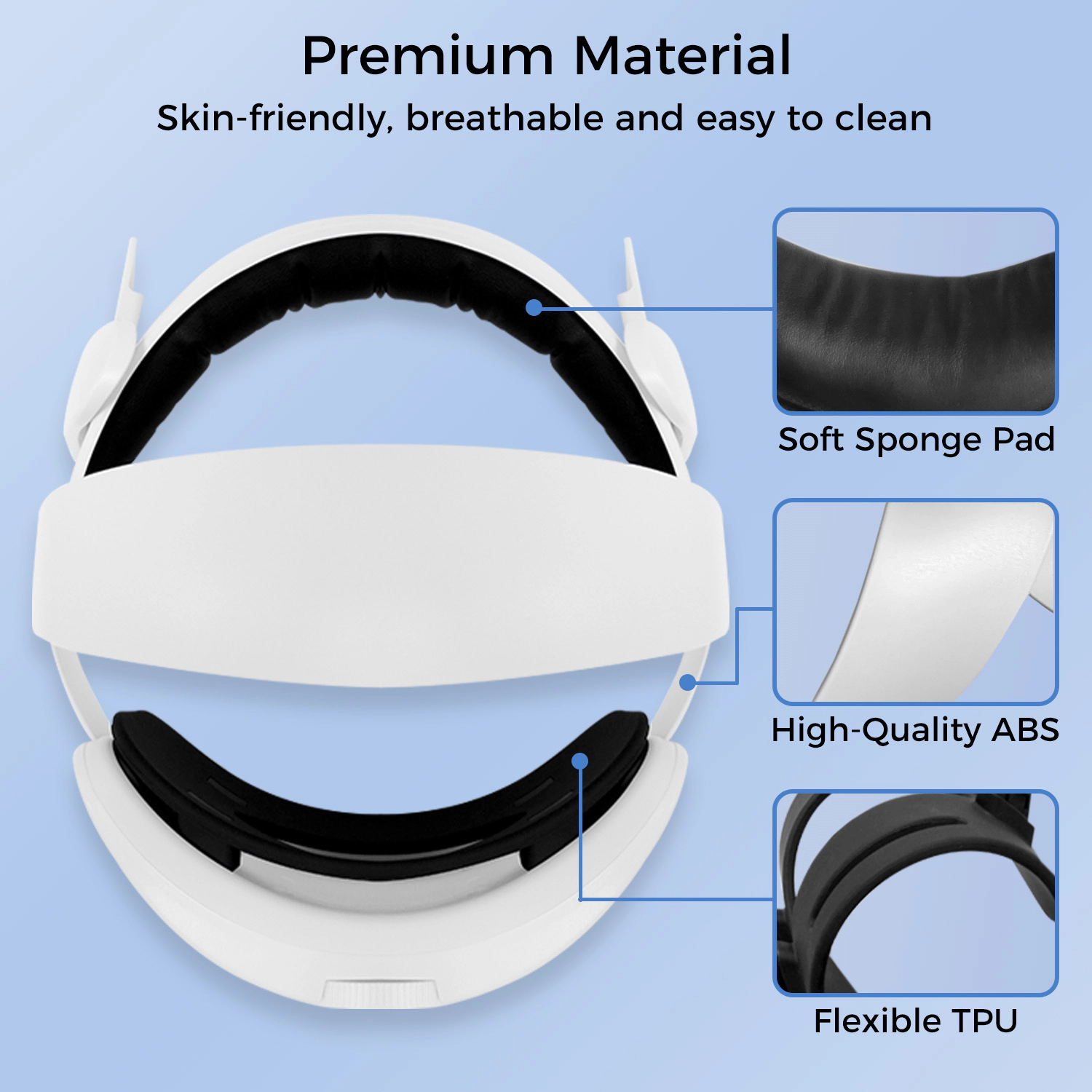 Alpha Digital Made for Meta Quest 2, Adjustable/Comfortable - Headstrap Replacement