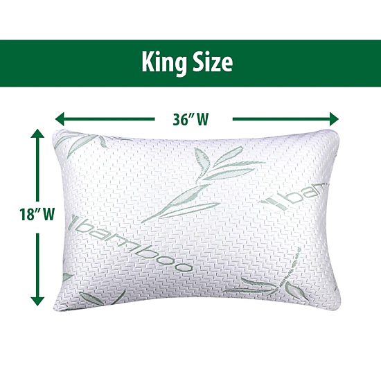 HSH Dream 2-Pack Memory Foam Pillows – Shredded Foam Cooling Viscose Medium Comfort Pillows