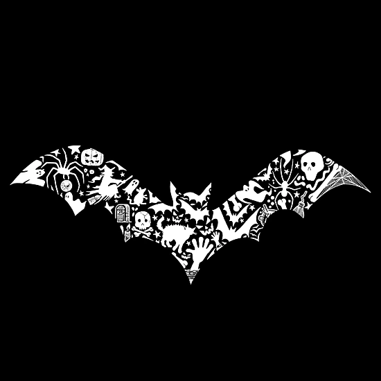 LA Pop Art Women's Word Art T-Shirt - Bat Pics
