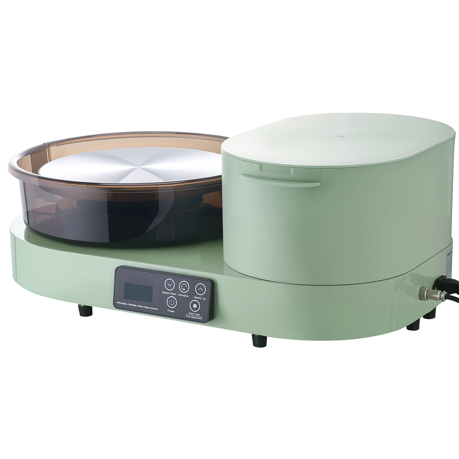 HONGGE Pottery Wheel for Adults 11" Aluminum Turntable 450W Electric Table Top with Foot Pedal 30-300 RPM