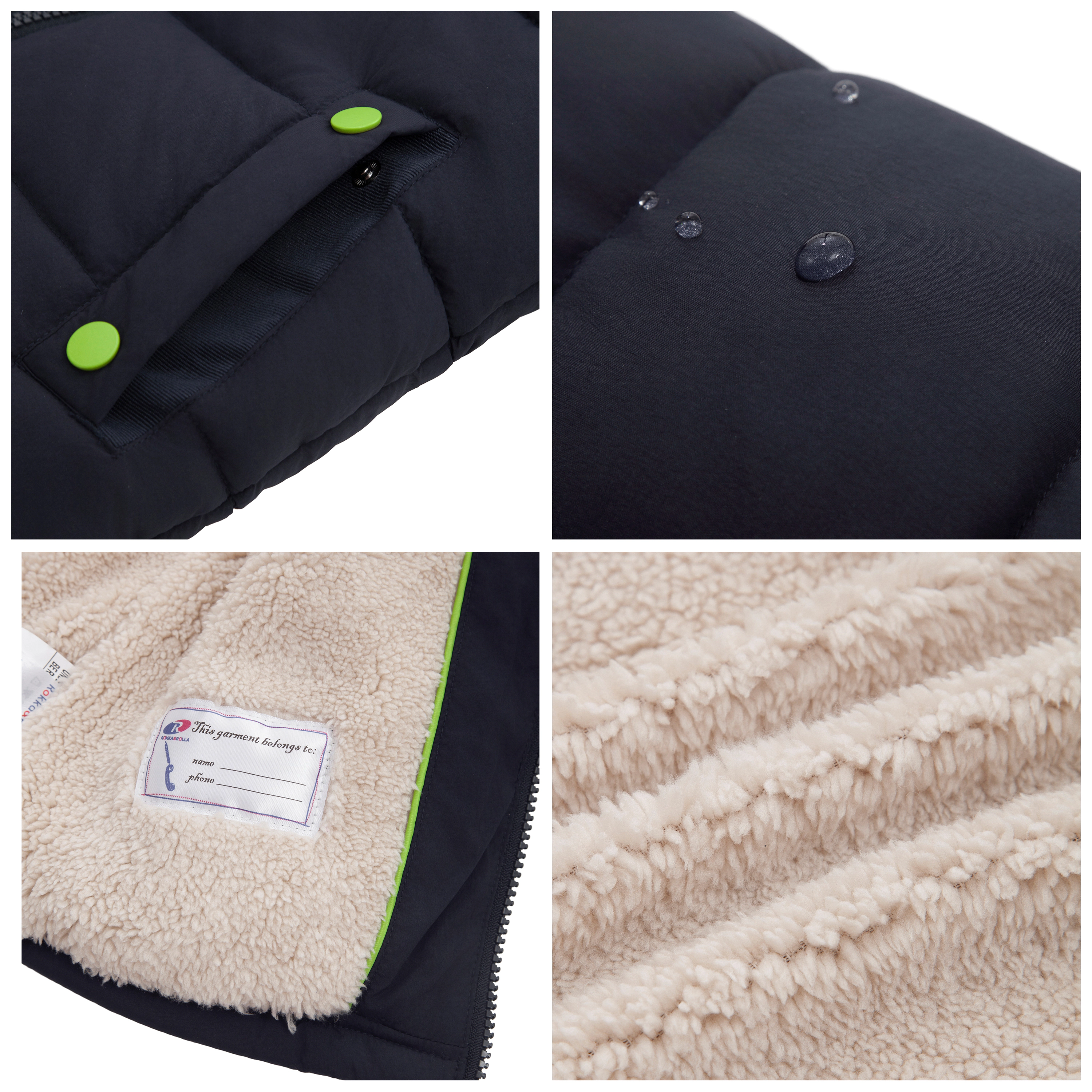 Rokka&Rolla Toddler Boys Ethan Borg Lined Hooded Puffer Jacket