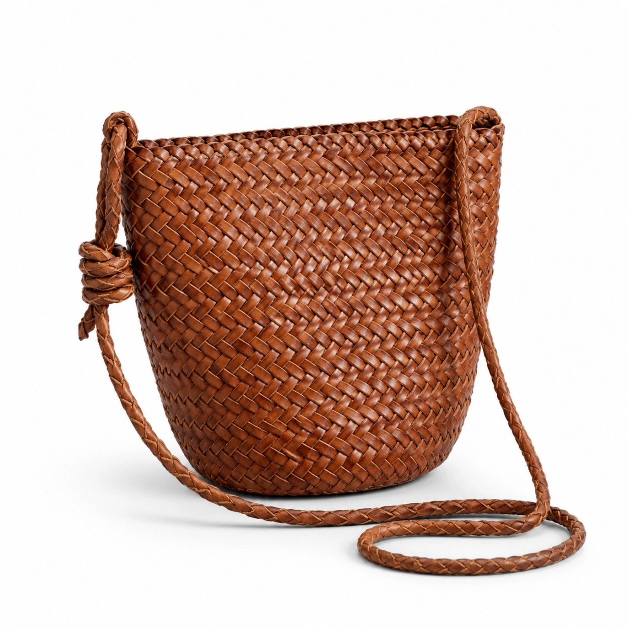 Alilang Women's Woven Crossbody Bucket Bag - Stylish Summer Shoulder Purse for Vacation