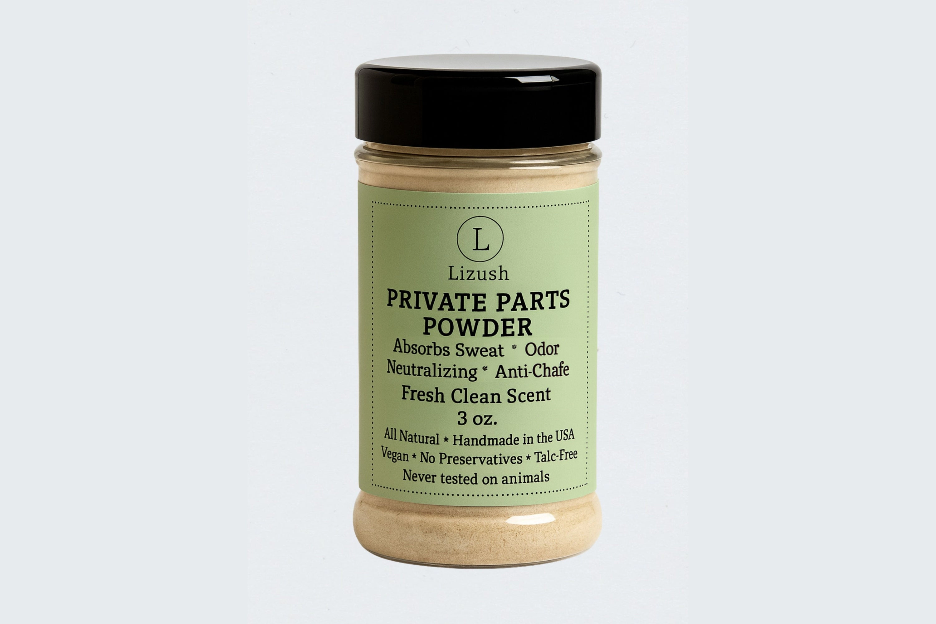 Lizush Talc-Free Intimate Body Powder for Men and Women - Anti-Chafing, Moisture Absorbing, Odor Control, Lavender Scent