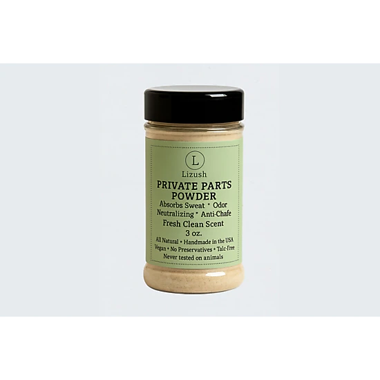 Lizush Talc-Free Intimate Body Powder for Men and Women - Anti-Chafing, Moisture Absorbing, Odor Control, Lavender Scent