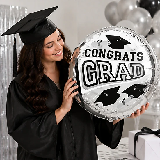 LoonBalloon Graduation School Color Pennant Foil Balloons - 5 Pack ...