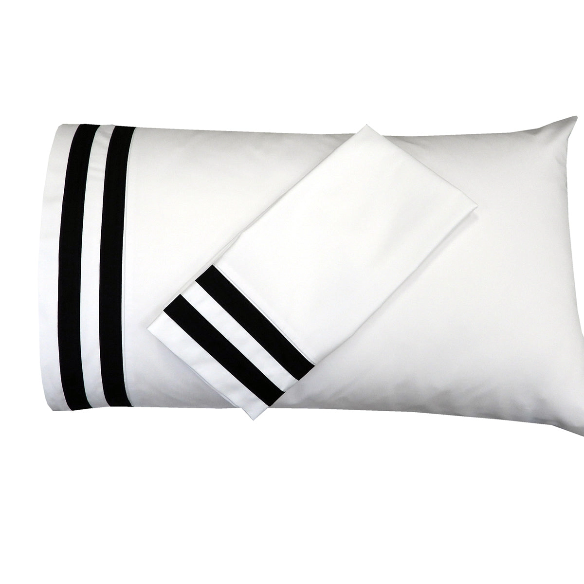 Egyptian Linens 608 Thread Count Cotton Banded Pillowcase Set