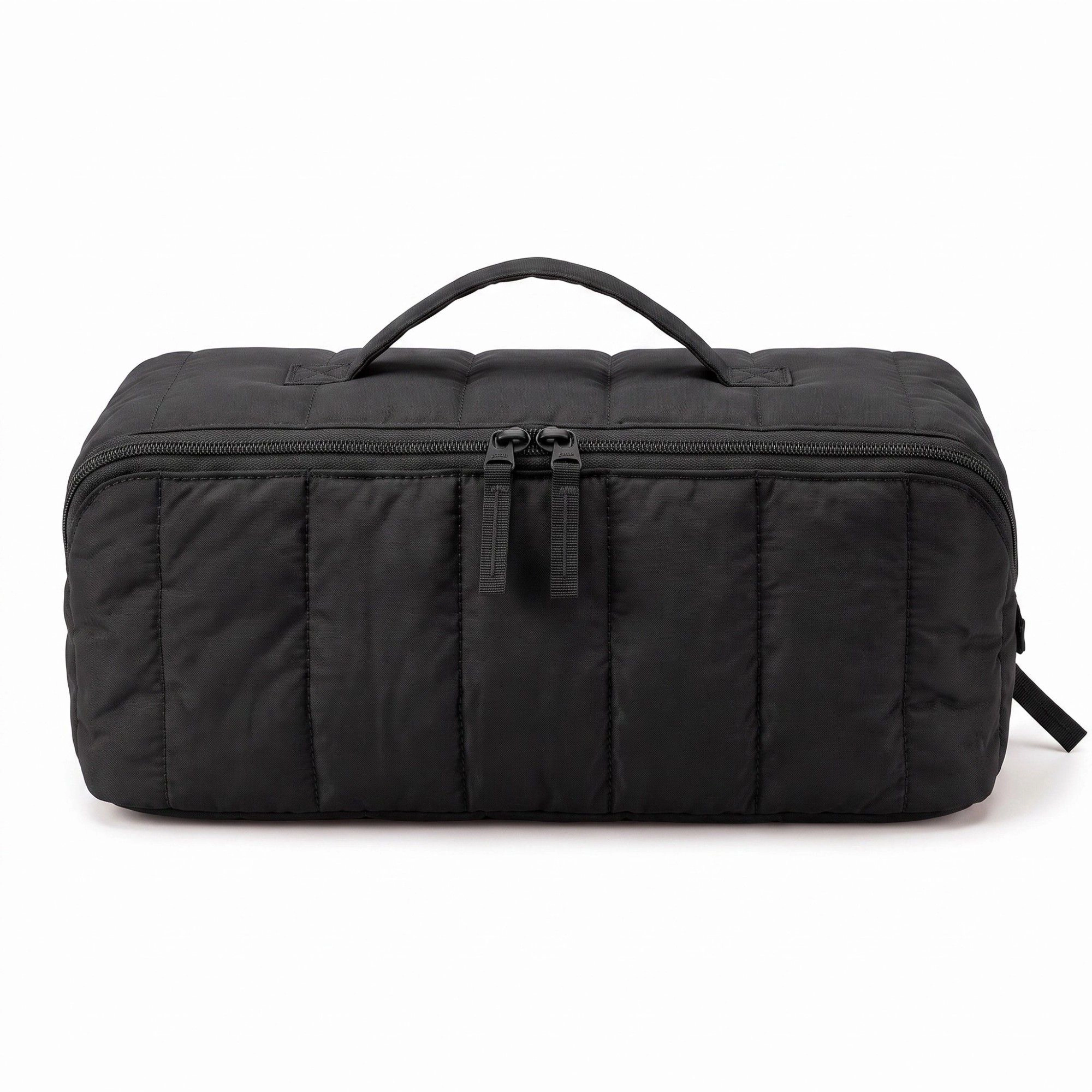 Alilang Women's Vertical Padded Rectangular Travel Pouch with Top Carry Handle and Dual Zipper Pulls 16.7x5.3x5.3in