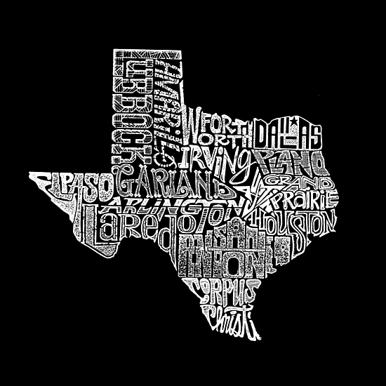 LA Pop Art Girl's Word Art Sweatshirt - The Great State Of Texas