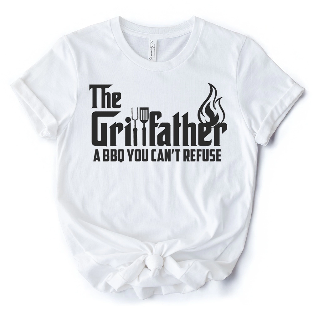 OrnamentallyYou Mens The Grillfather BBQ T-Shirt