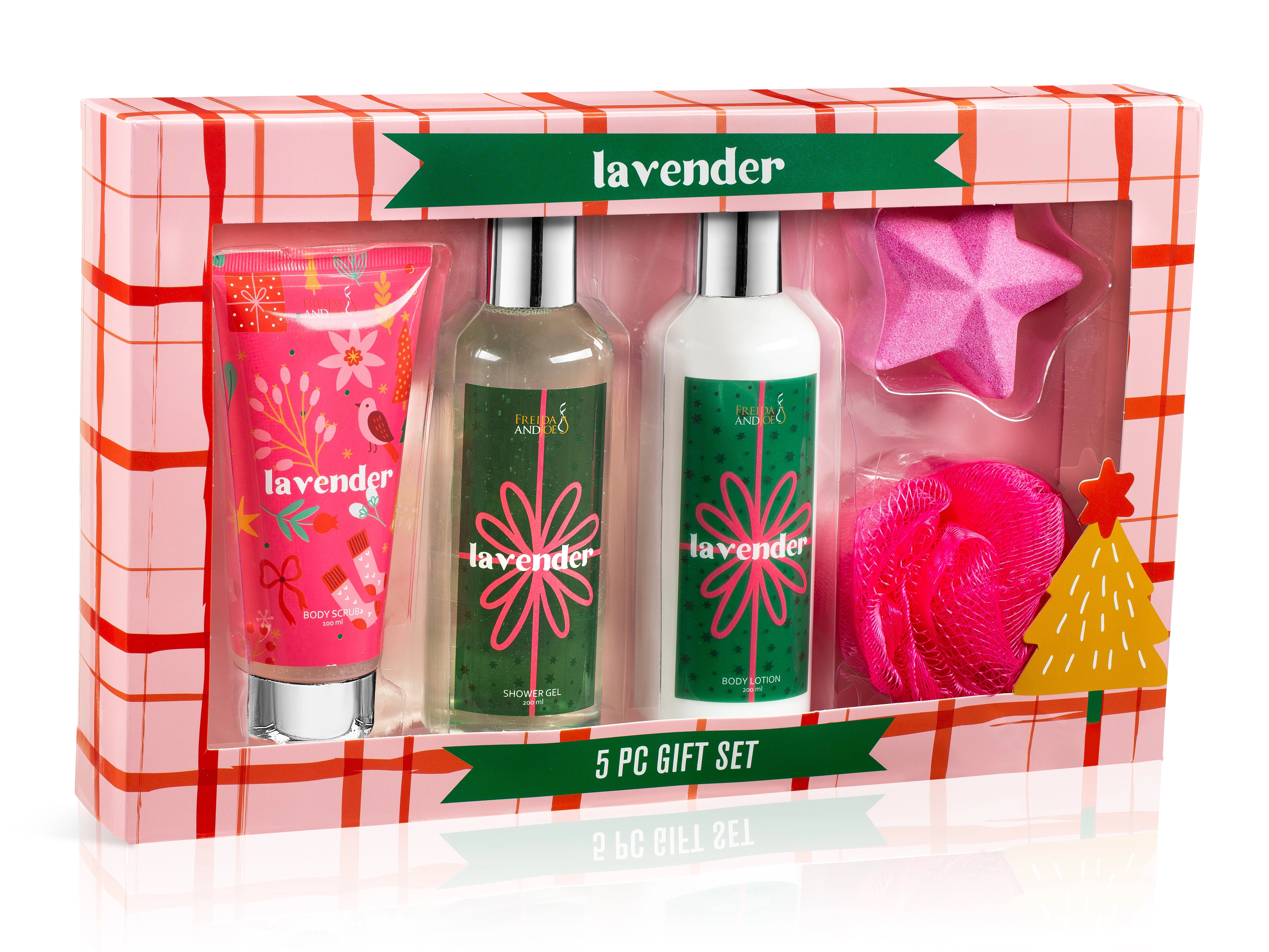 Freida and Joe Women Lavender Fragrance Bath and Body Collection Gift Box Set