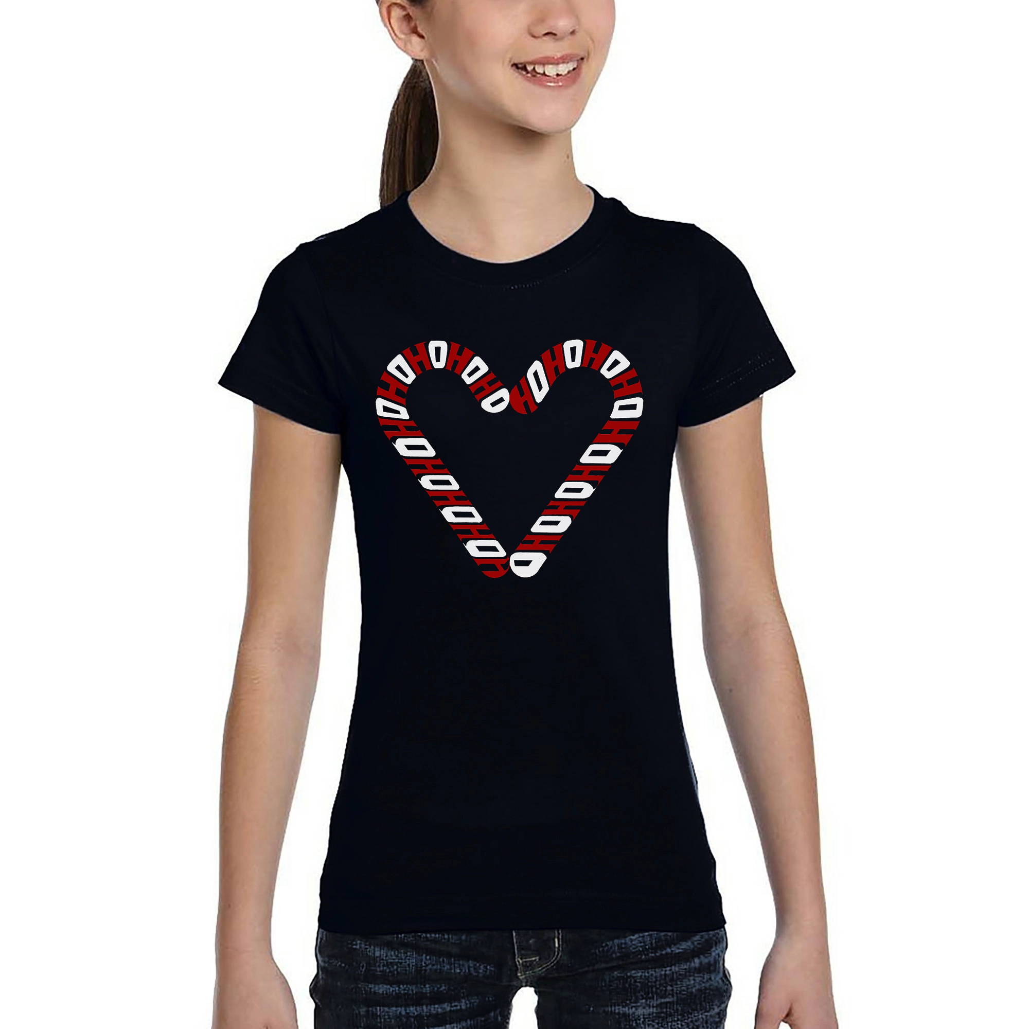 LA Pop Art Girls Word T-Shirt - Candy Canes
