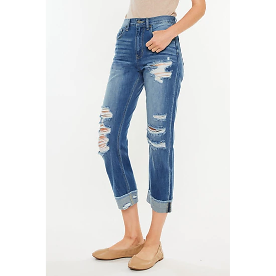 KanCan Women's Essentials High Rise Straight Leg Jeans Eloise