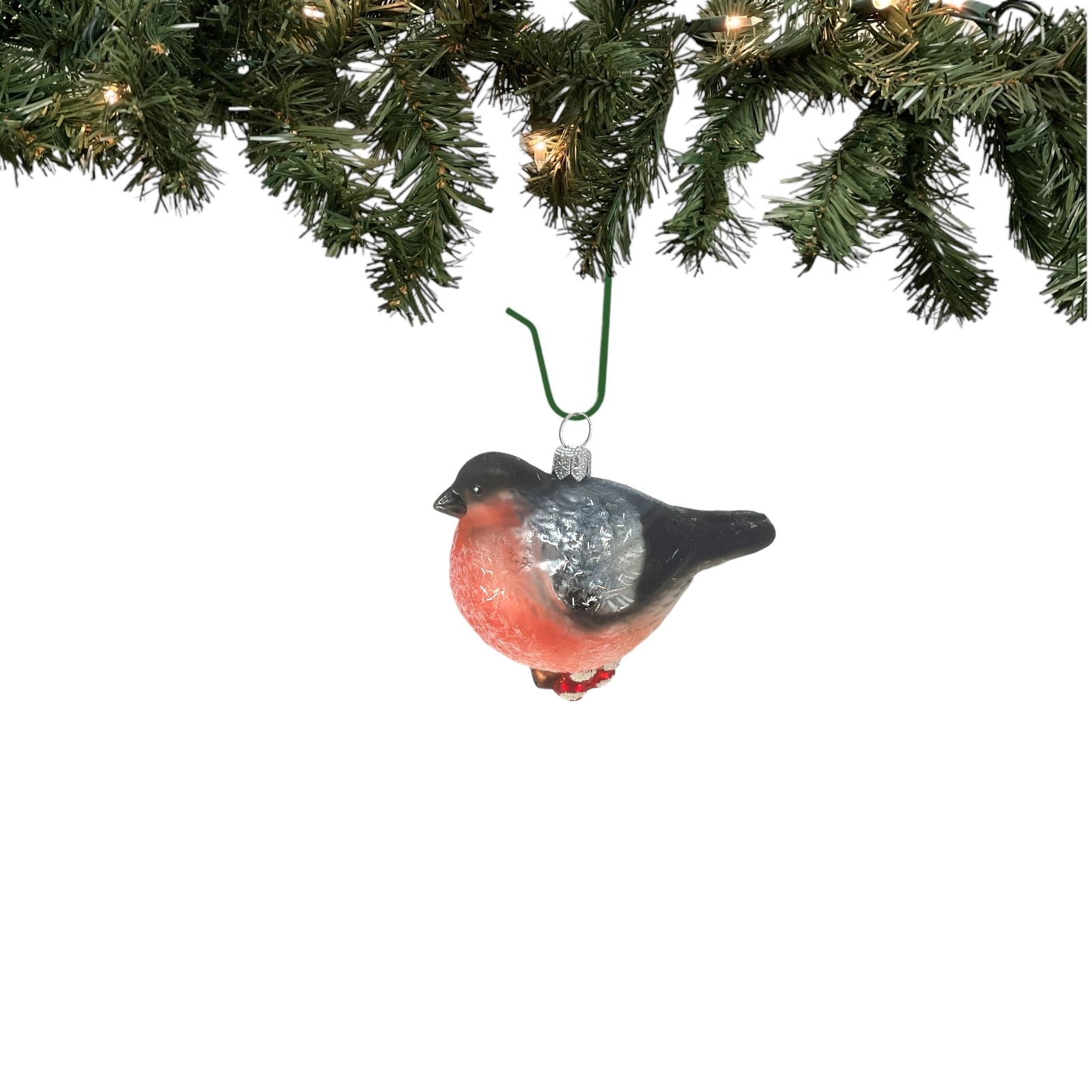 Pinnacle Peak Trading Company Chickadee Bird on Branch Polish Glass Christmas Tree Ornament Wildlife Animal