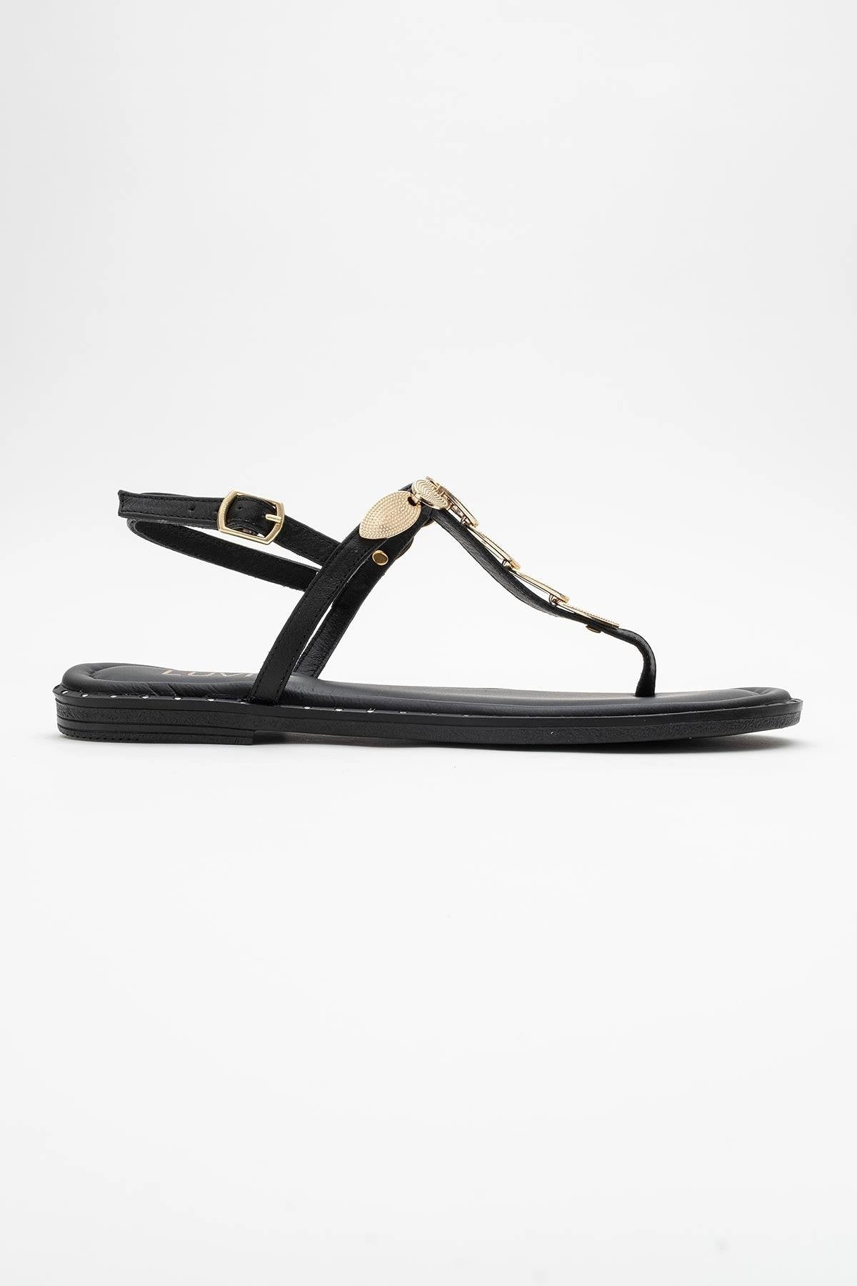 Forever & Always Womens Marea Leather Flat Sandals