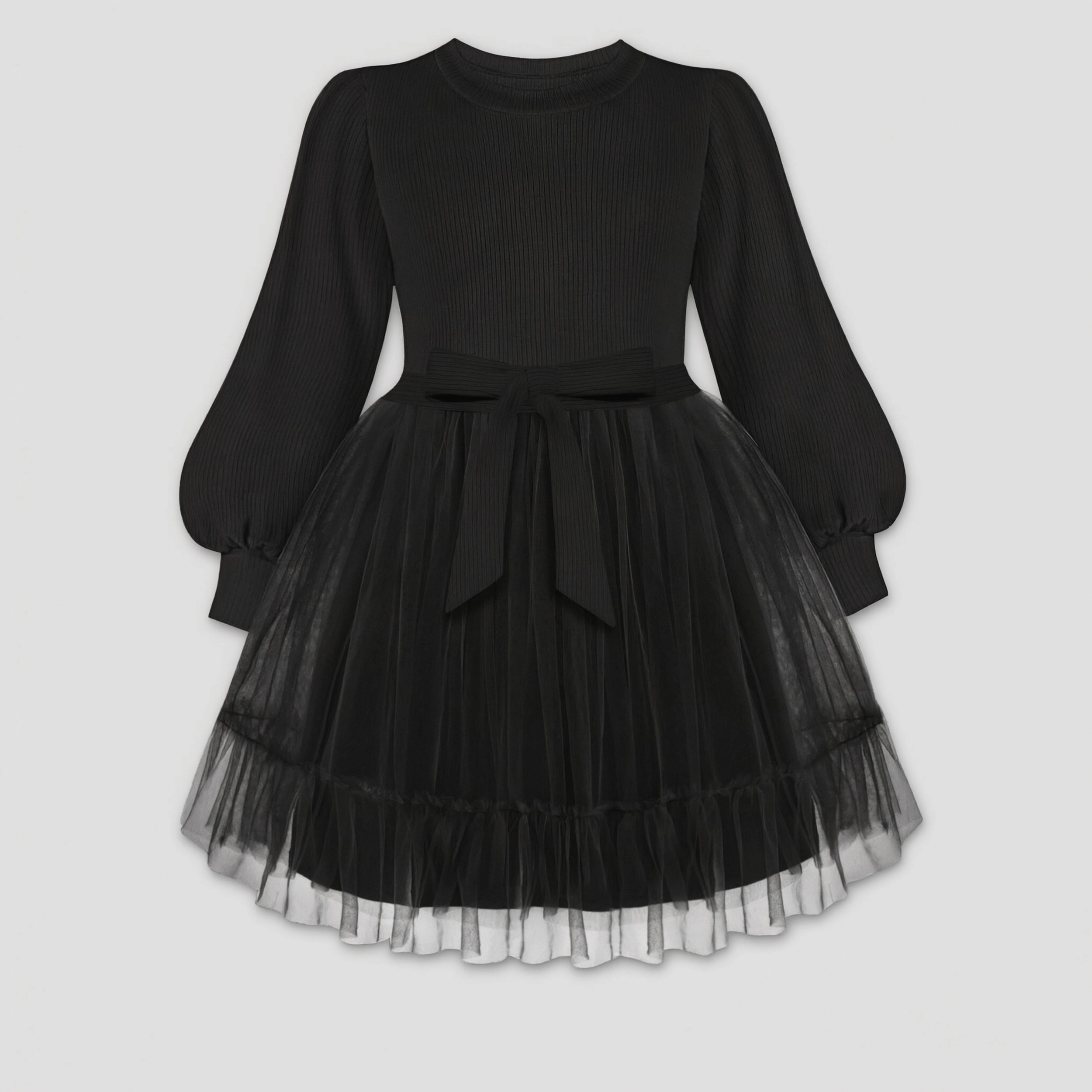 Arshiner Toddler Sweater Tulle Dress Long Sleeves Fall Winter Tutu Party Formal Holiday Christmas