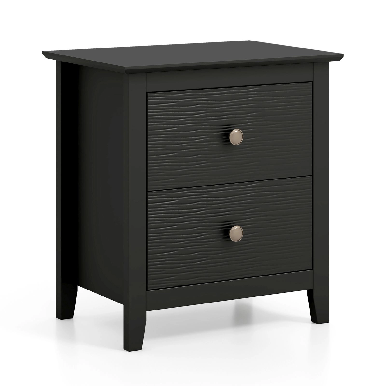 SlickBlue Modern Nightstand with 2 Drawers Bedside Storage Table