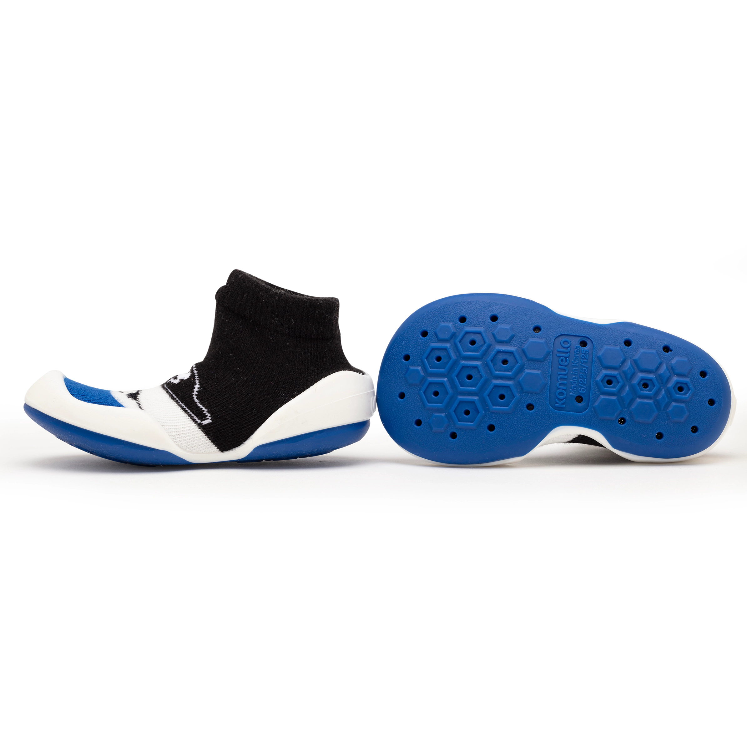 Komuello Baby Boy First Walk Sock Shoes Pirate - Canvas Blue