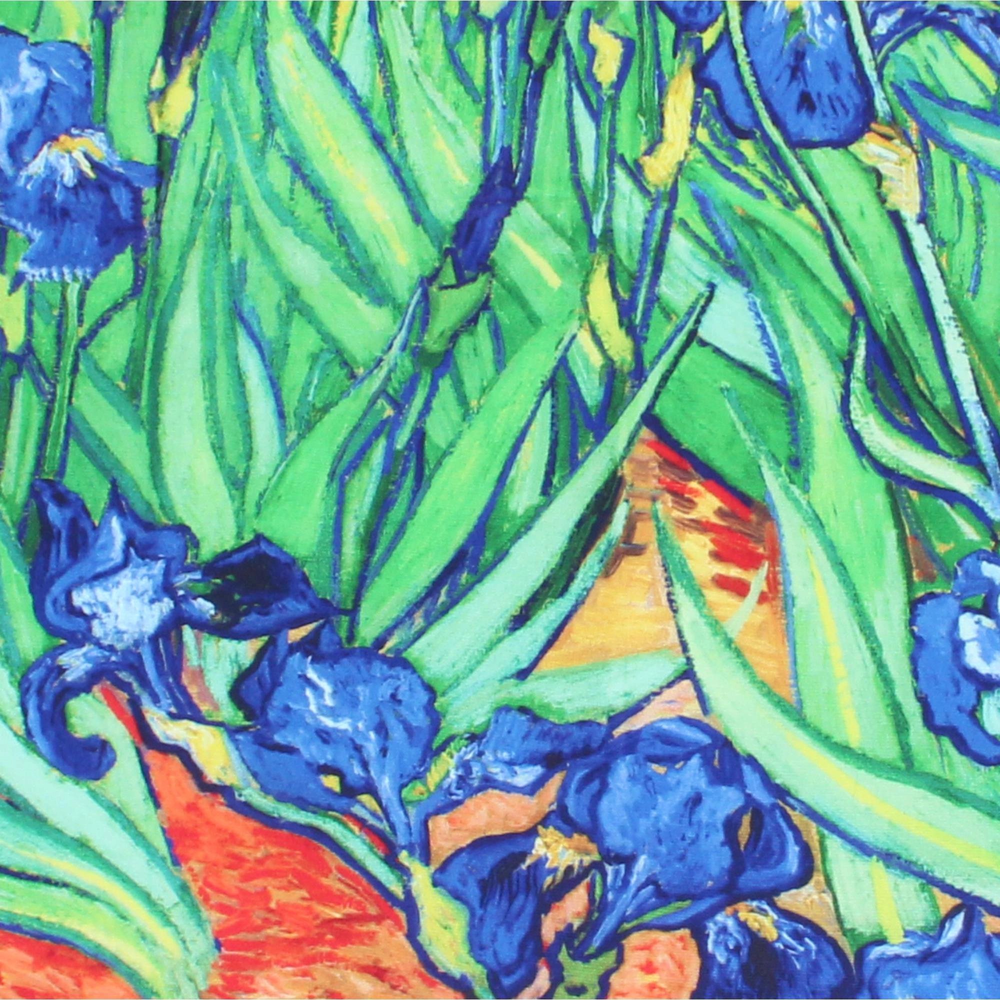 The Magic Scarf Company Women's Van Gogh Irises Print Silky Square Scarf