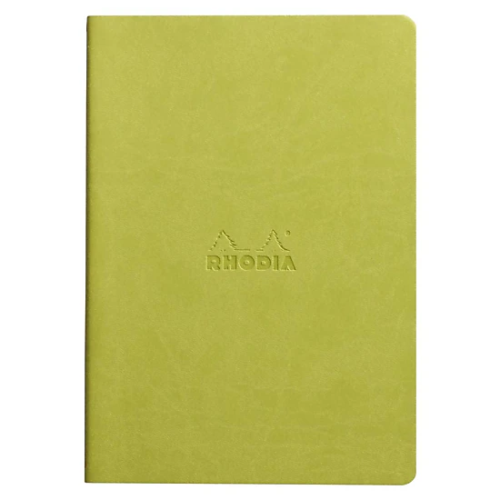 Rhodia Rhodiarama Sewn Spine Notebook - Dot Grid 5mm - 32 Sheets - 6 x 8.25 - Anise