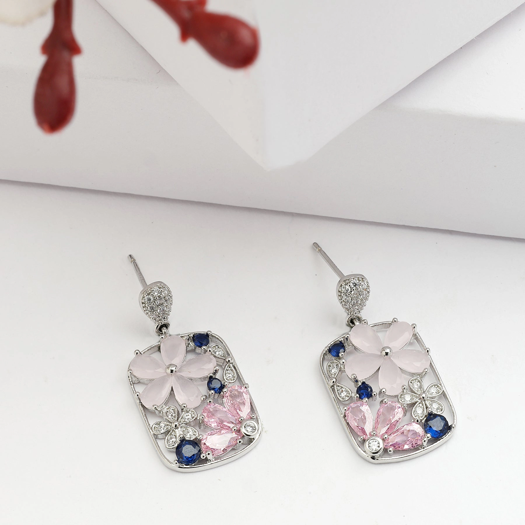 AGP PARIS Womens Diva Floral Drop Earrings