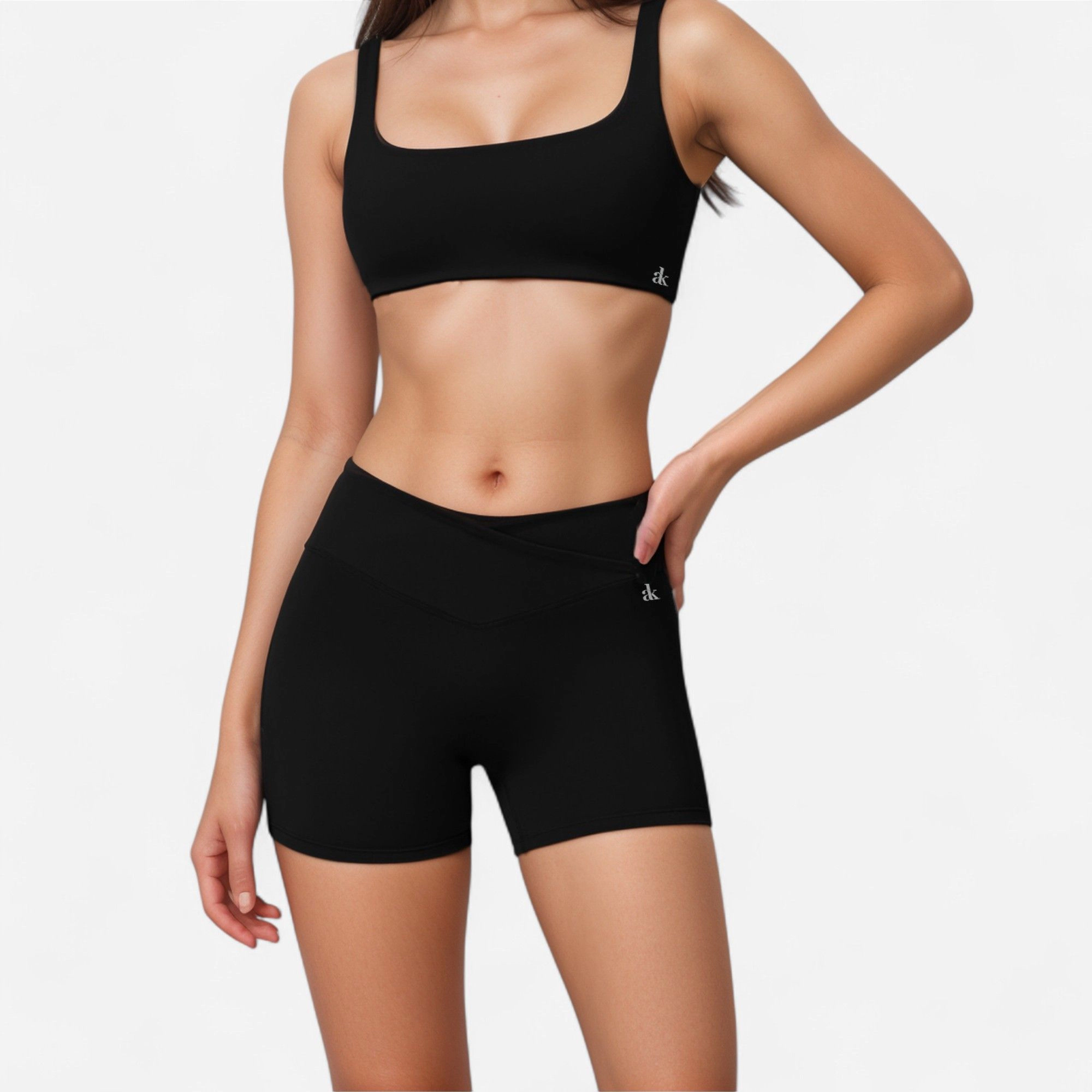 Anna-Kaci Women's High-Waist V-Cut Active Shorts with Seamless Stretch Compression Fit and Contoured Silhouette