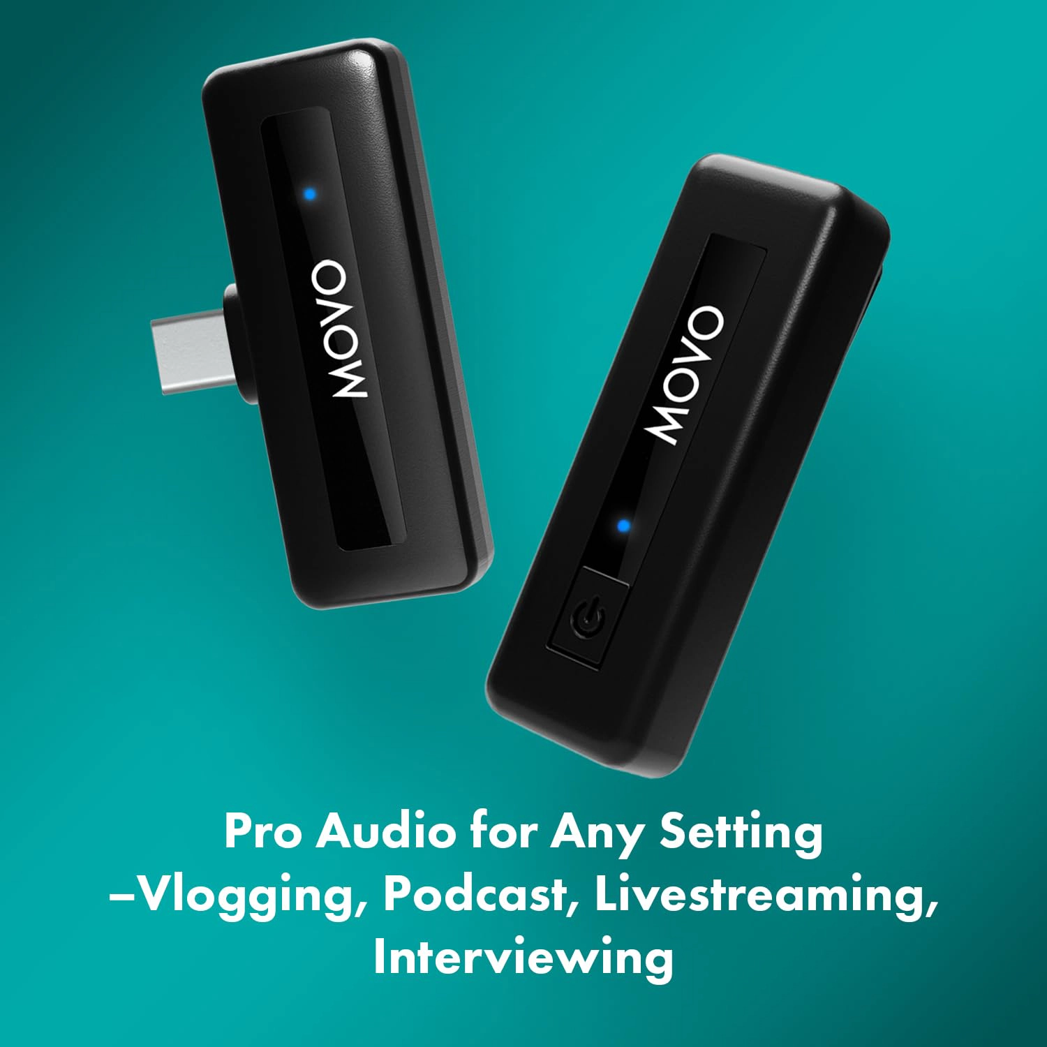 Movo Wireless Mini UC USB-C Wireless Microphone for Android - Lavalier Mic for Android Phones, Laptops, iPad Pro