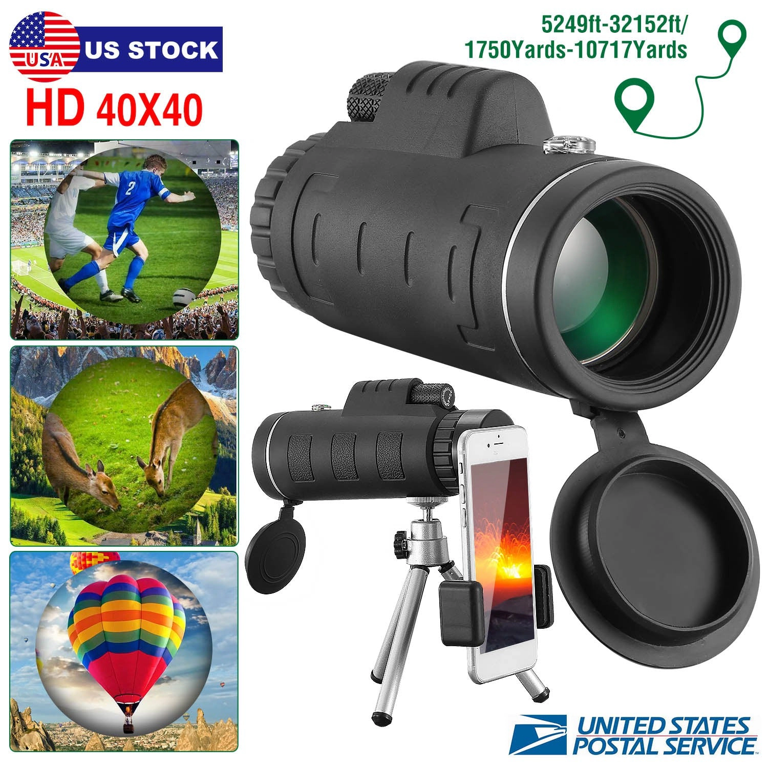 IMounTEK Unisex 40x Optical Monocular Telescope