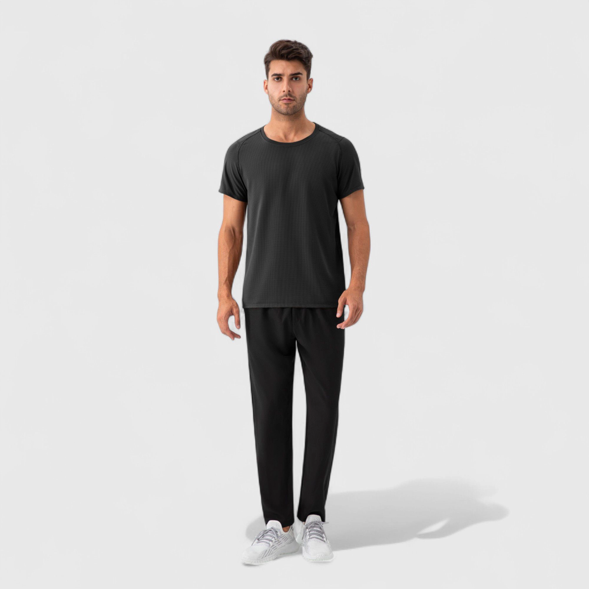 Anna-Kaci Men's Short Sleeve Performance T-Shirt with Breathable Mesh Fabric and Relaxed Athletic Fit