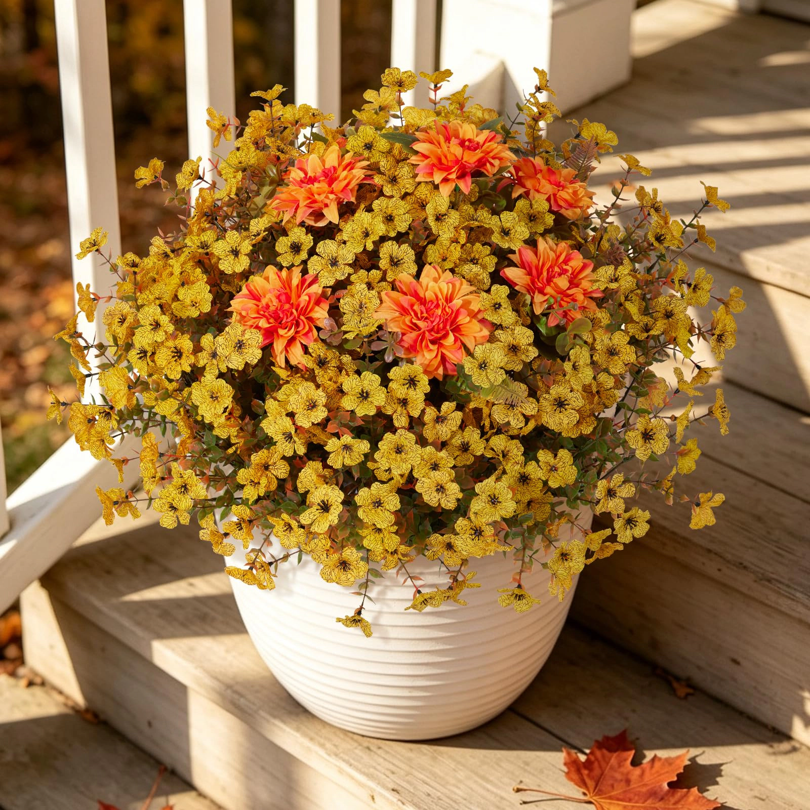 PUPWE Artificial Flowers Outdoor UV Resistant Decor