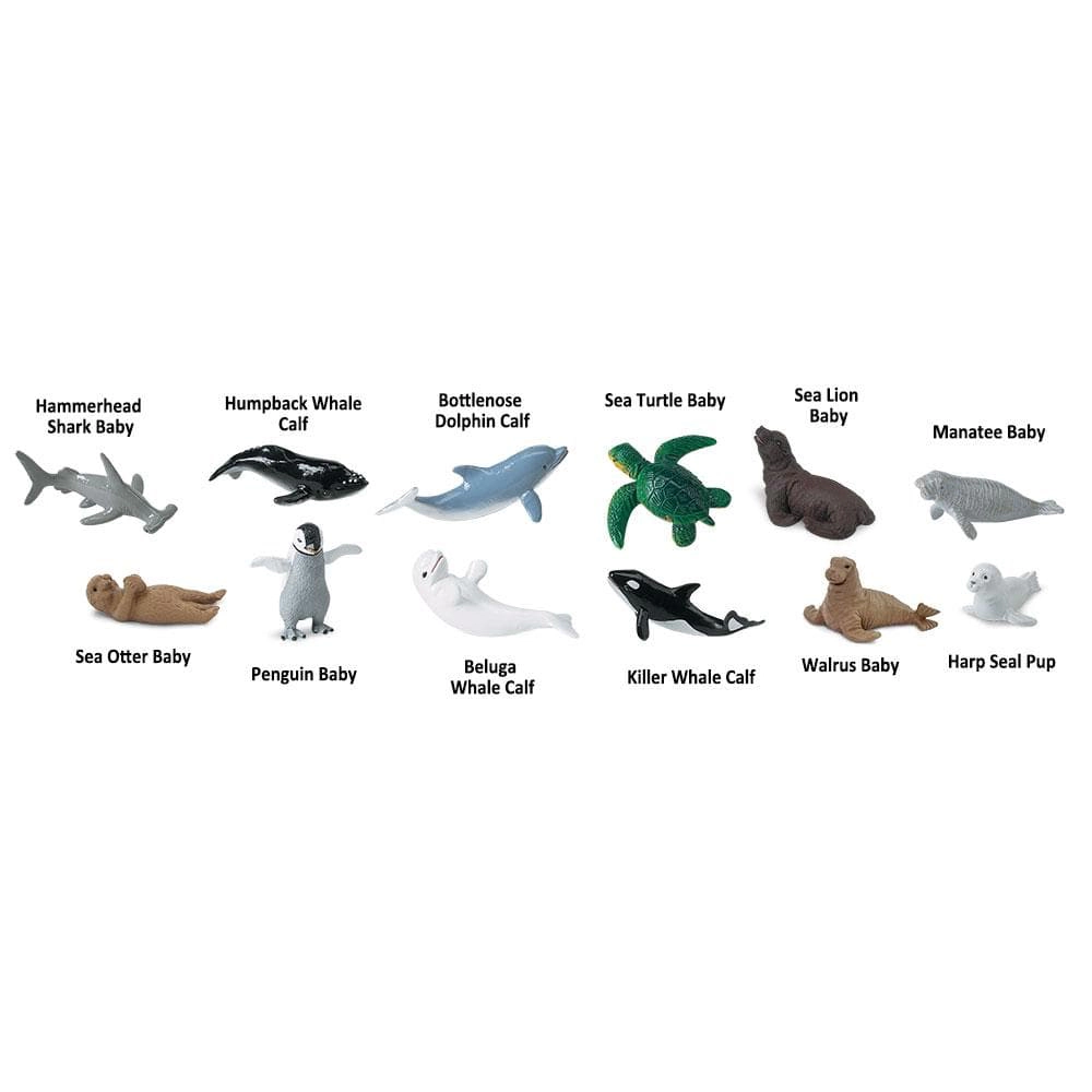 Safari Ltd. - Baby Sea Lifes TOOB - contains 12 Mini Figurines