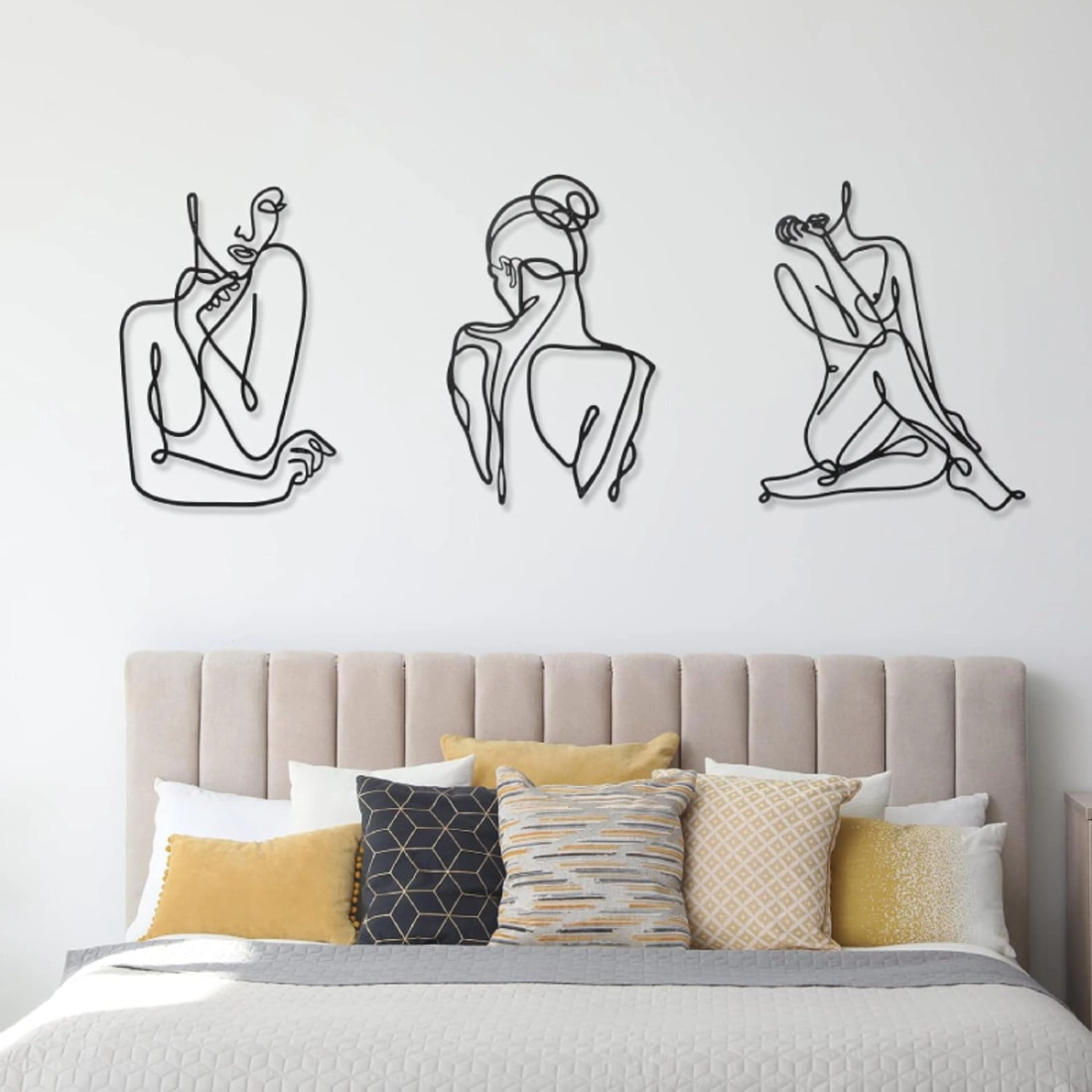 Living Hubss Modern Woman Line Drawing Wall Art
