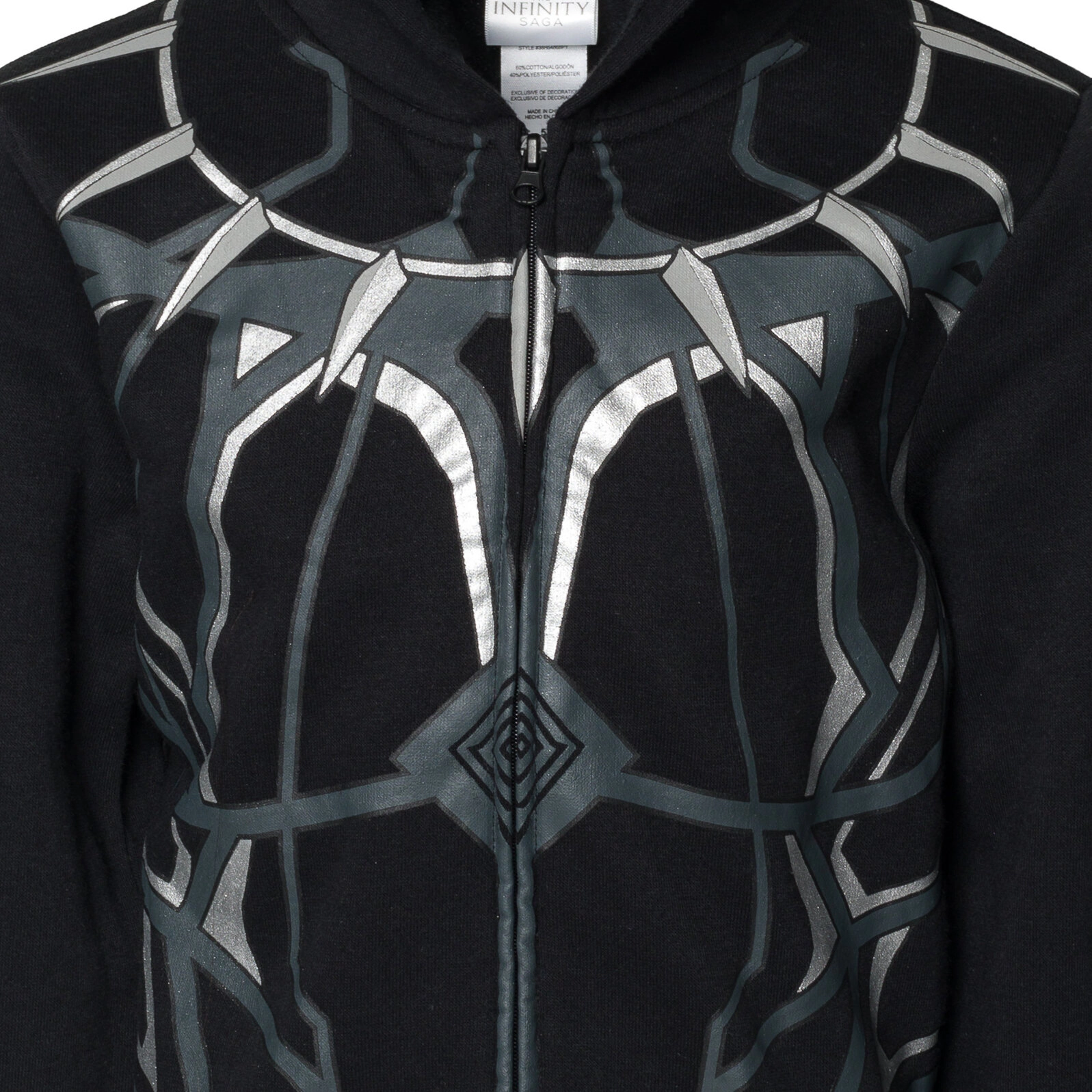 Marvel Avengers Black Panther Cosplay Fleece Zip-Up Hoodie